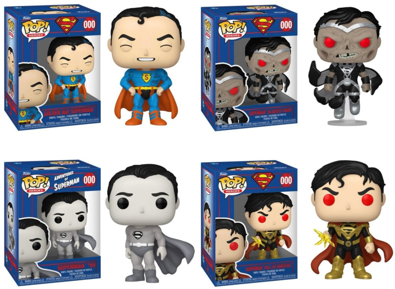 Funko Pop! Set 4 Shield Through the Ages Superman