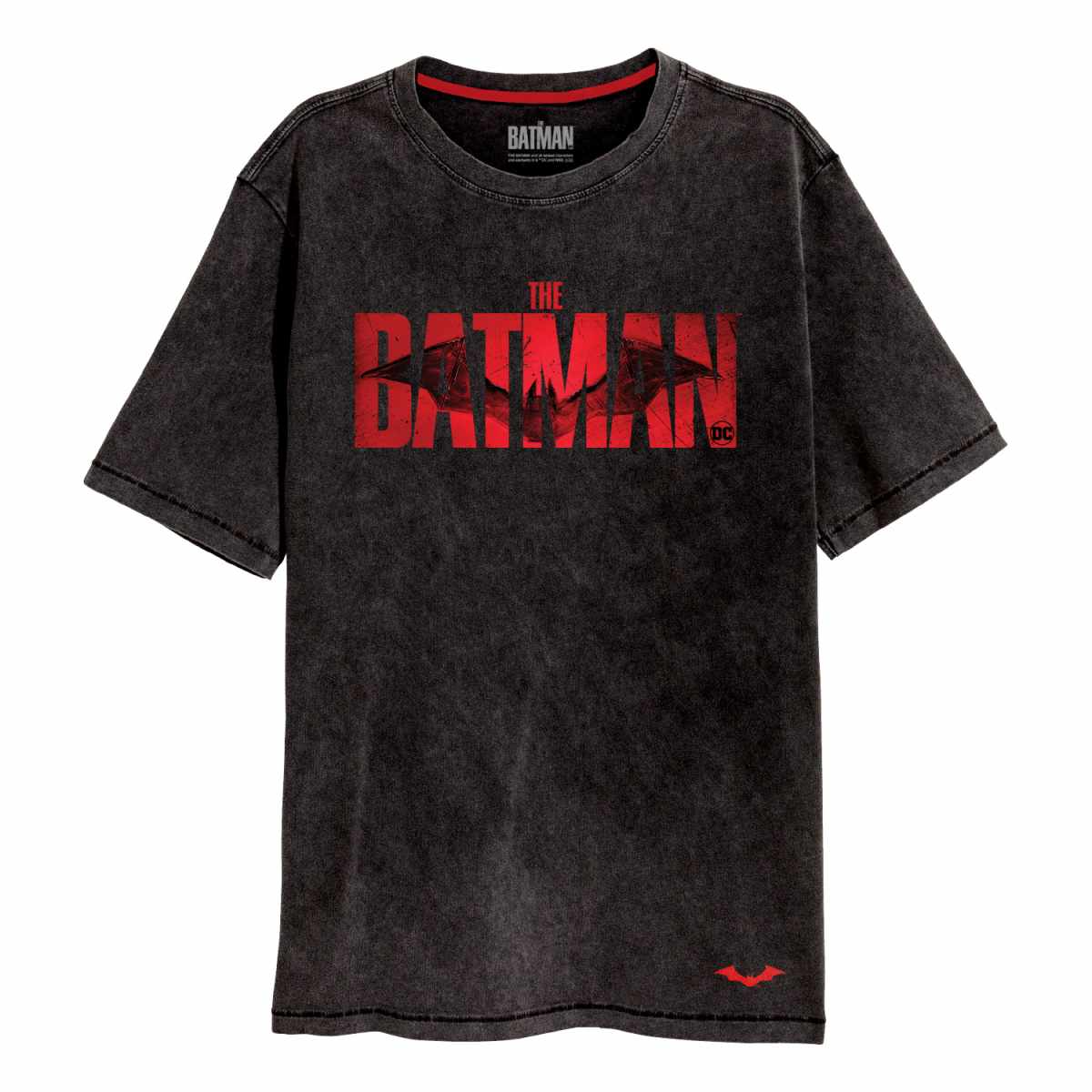 DC The Batman-Logo Acid Wash T-Shirt