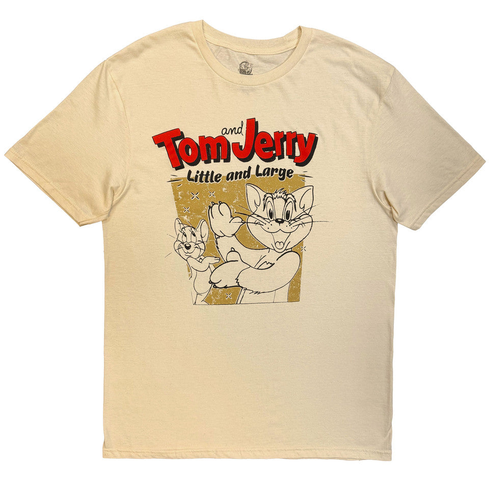 Tom & Jerry Little & Large Natural T-Shirt