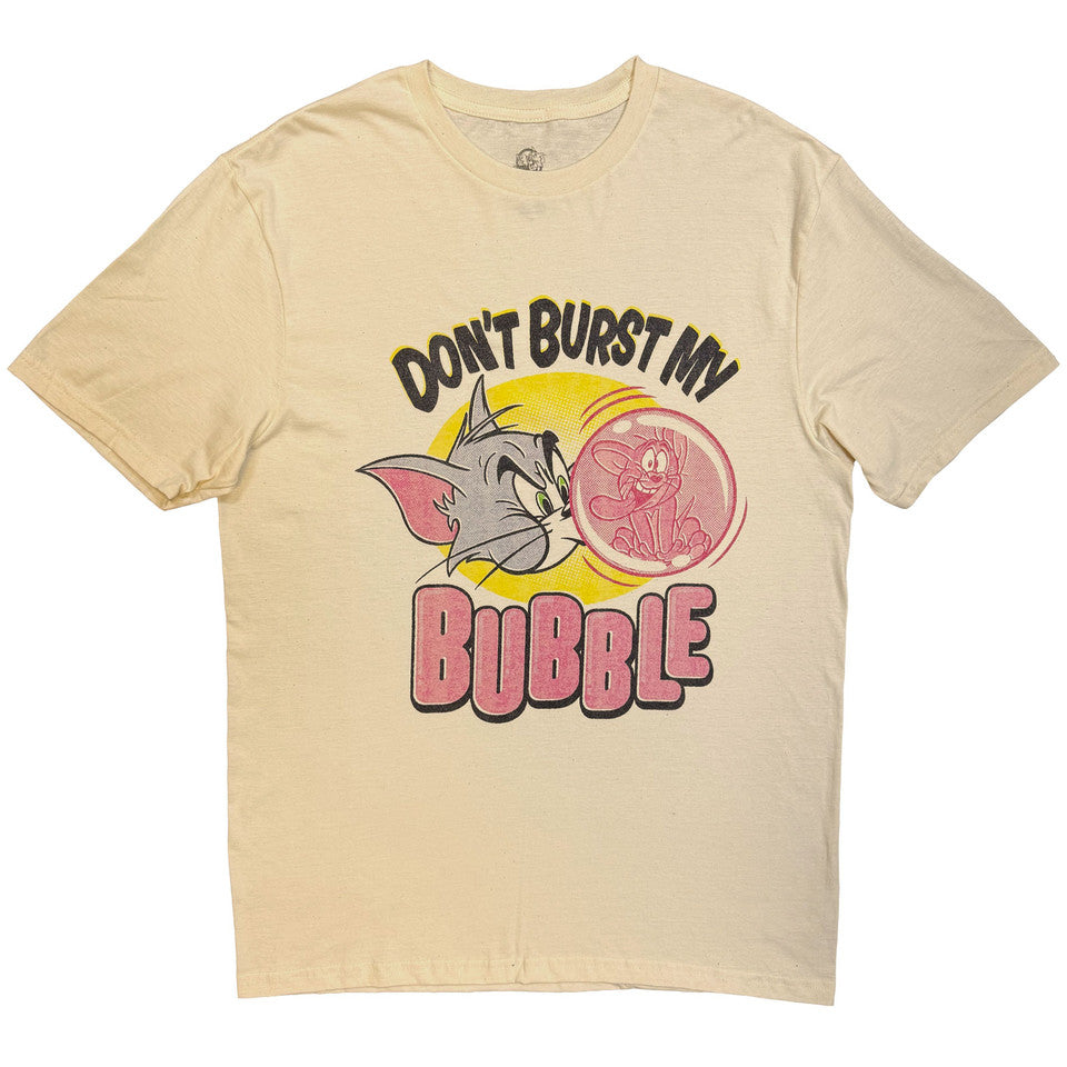 Tom & Jerry Don't Burst My Bubble Natural T-Shirt