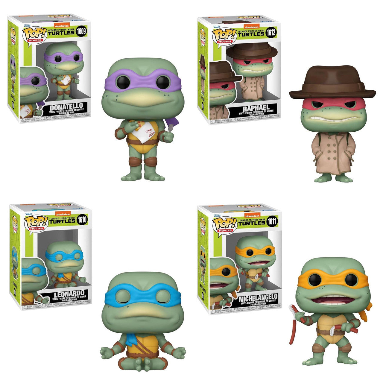 Pop! Complete Set 4 Teenage Mutant Ninja Turtles 1990 Series 2