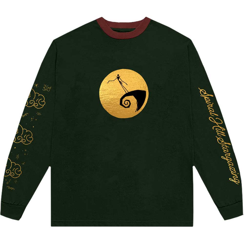 THE NIGHTMARE BEFORE CHRISTMAS SPIRAL HILL EMBELLISHED LONG SLEEVE T-SHIRT