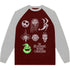 THE NIGHTMARE BEFORE CHRISTMAS STACKED FACES EMBELLISHED RAGLAN T-SHIRT