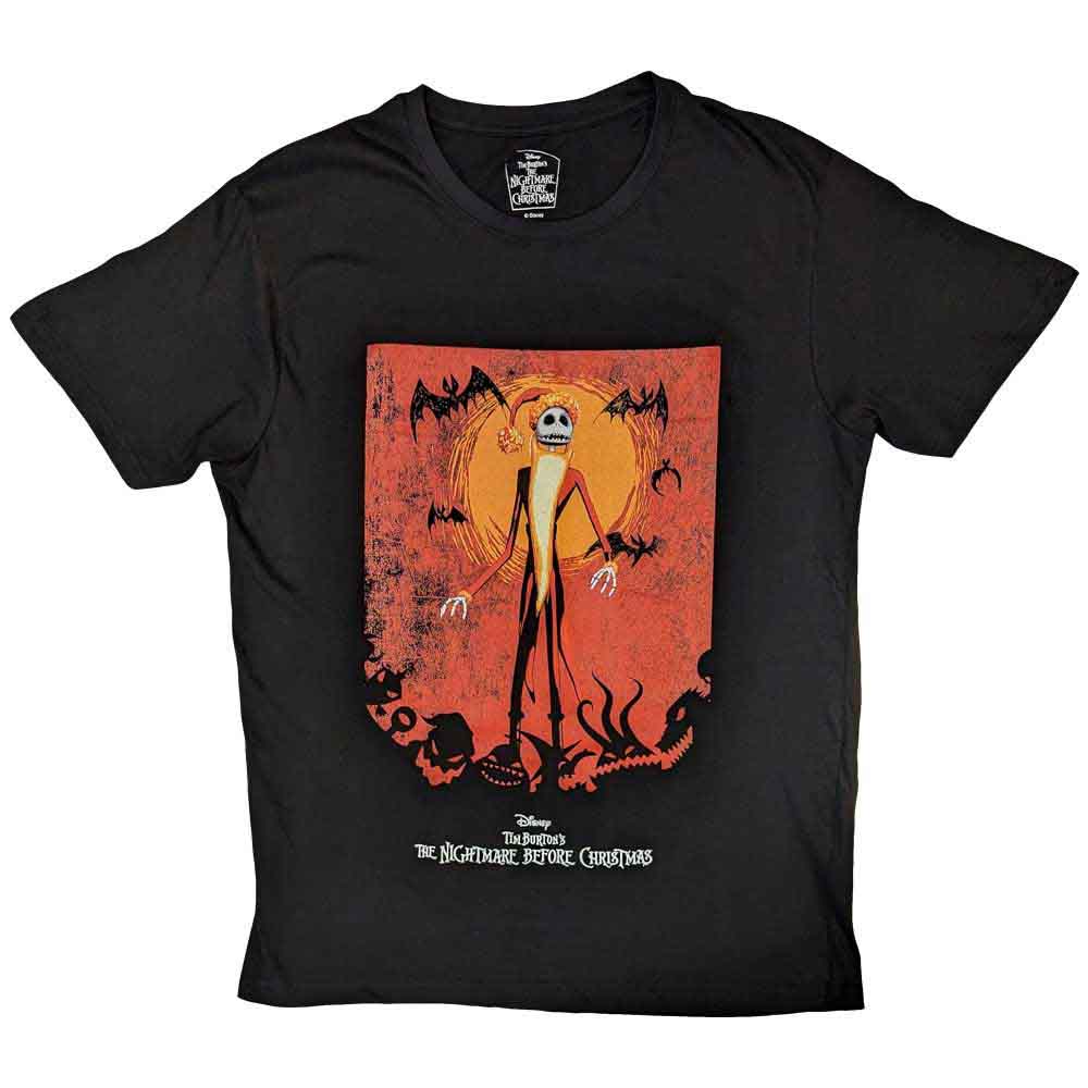 THE NIGHTMARE BEFORE CHRISTMAS JACK ORANGE SUN & LOGO T-SHIRT