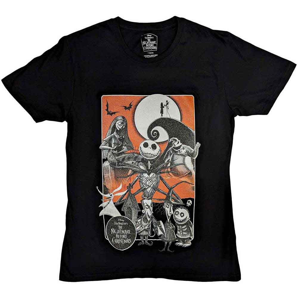 THE NIGHTMARE BEFORE CHRISTMAS ORANGE MOON EMBELLISHED T-SHIRT