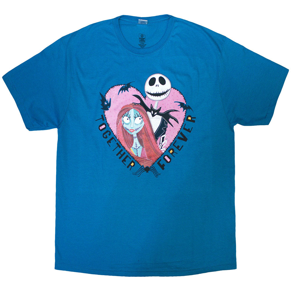 The Nightmare Before Christmas Jack & Sally Together Forever Blue T-Shirt