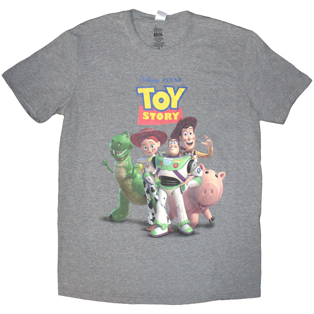 Disney Toy Story Characters Distressed Grey T-Shirt