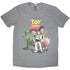 Disney Toy Story Characters Distressed Grey T-Shirt