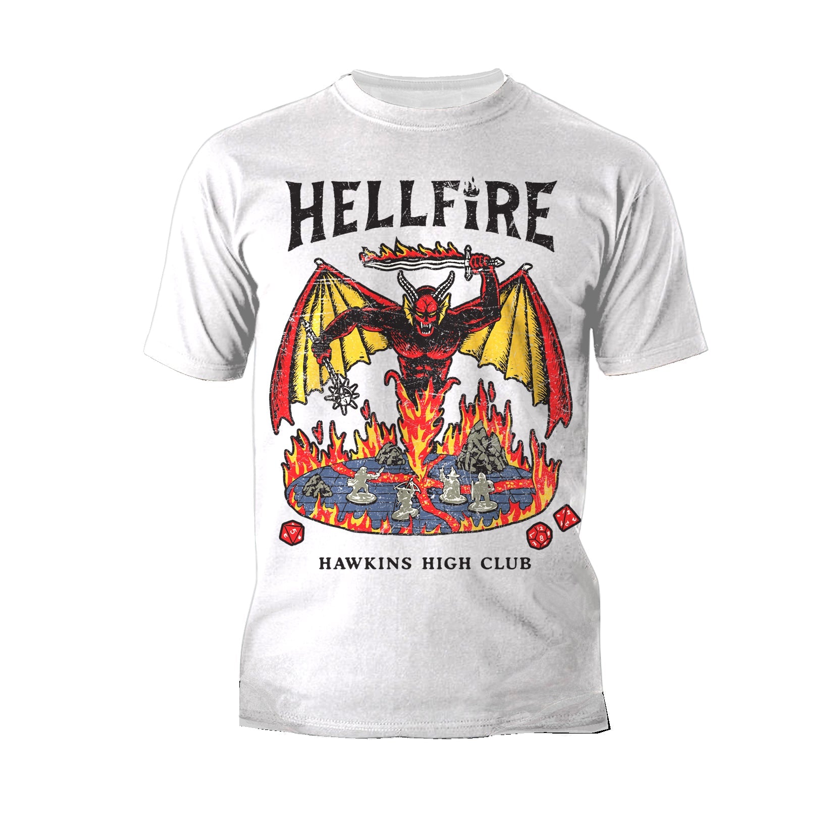 Stranger Things Hellfire Club Poster Hawkins High DND Gang Official Men's T-Shirt