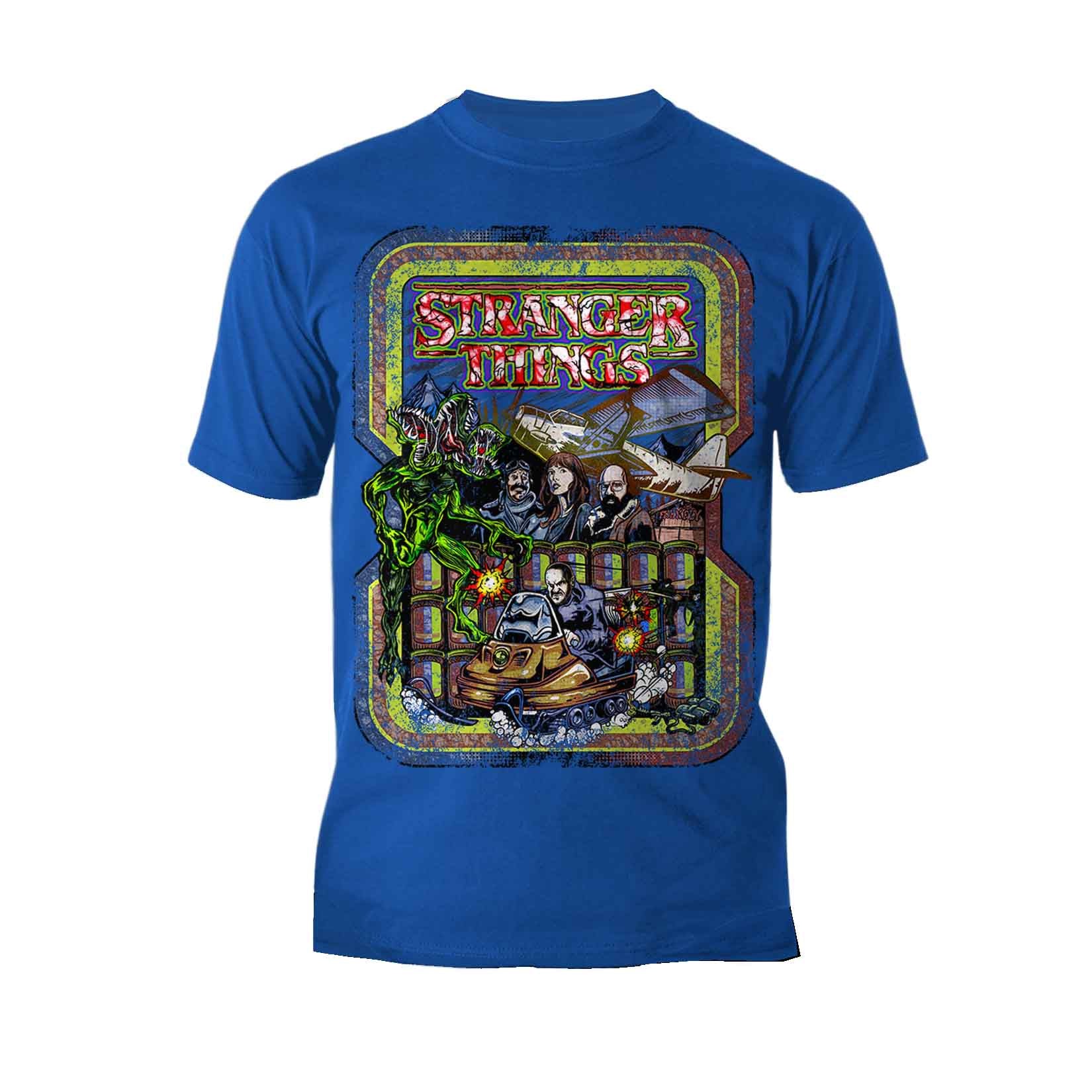 Stranger Things Promo Comic Hopper Demogorgon Vintage 80s Official Men's T-Shirt