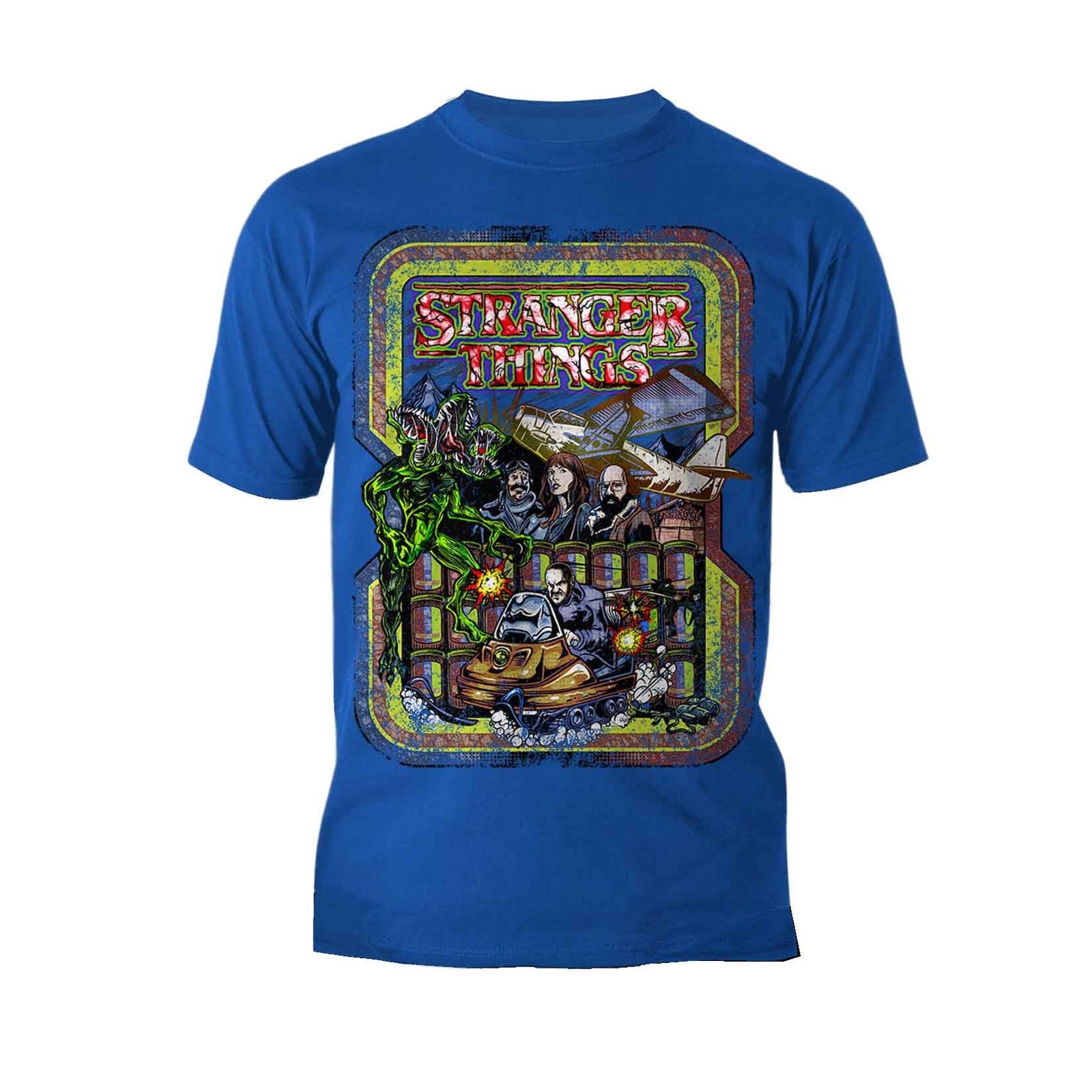Stranger Things Promo Comic Hopper Demogorgon Vintage 80s Official Men's T-Shirt