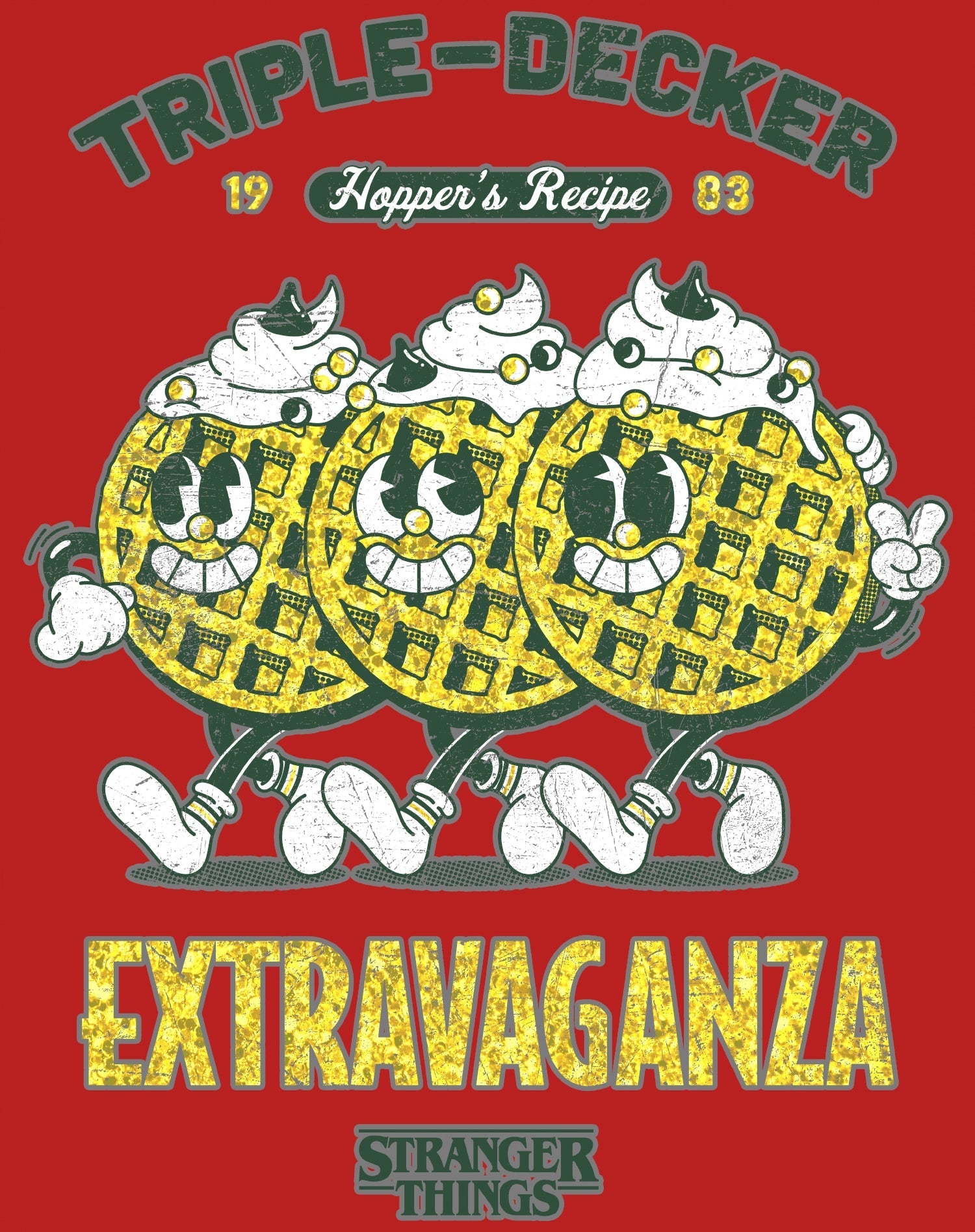 Stranger Things Scoops Ahoy Hopper Triple Retro Vintage 80s Official Women's SKINNY FIT T-Shirt