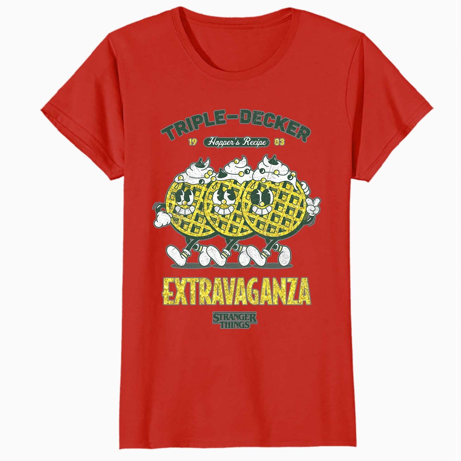 Stranger Things Scoops Ahoy Hopper Triple Retro Vintage 80s Official Women's SKINNY FIT T-Shirt