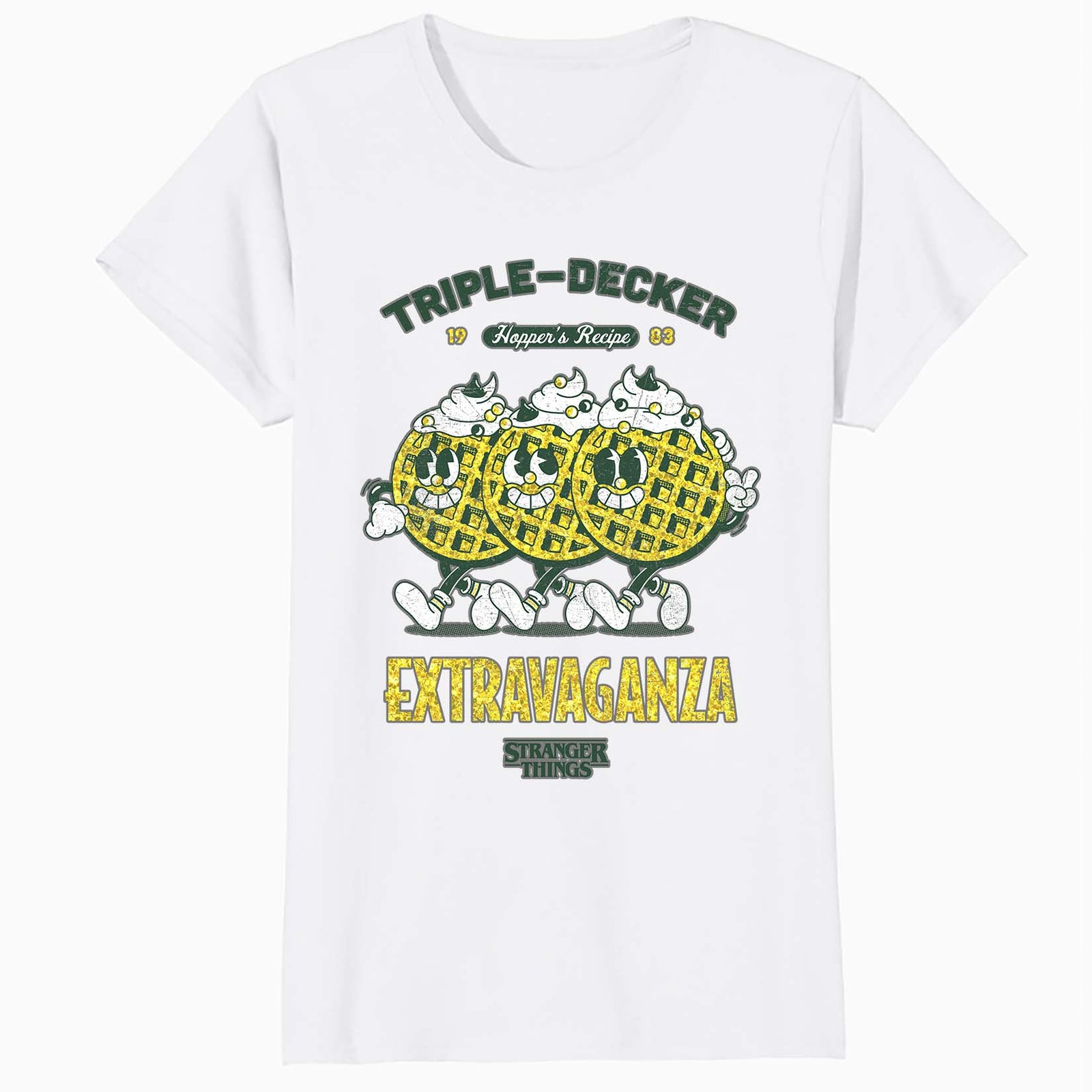 Stranger Things Scoops Ahoy Hopper Triple Retro Vintage 80s Official Women's SKINNY FIT T-Shirt