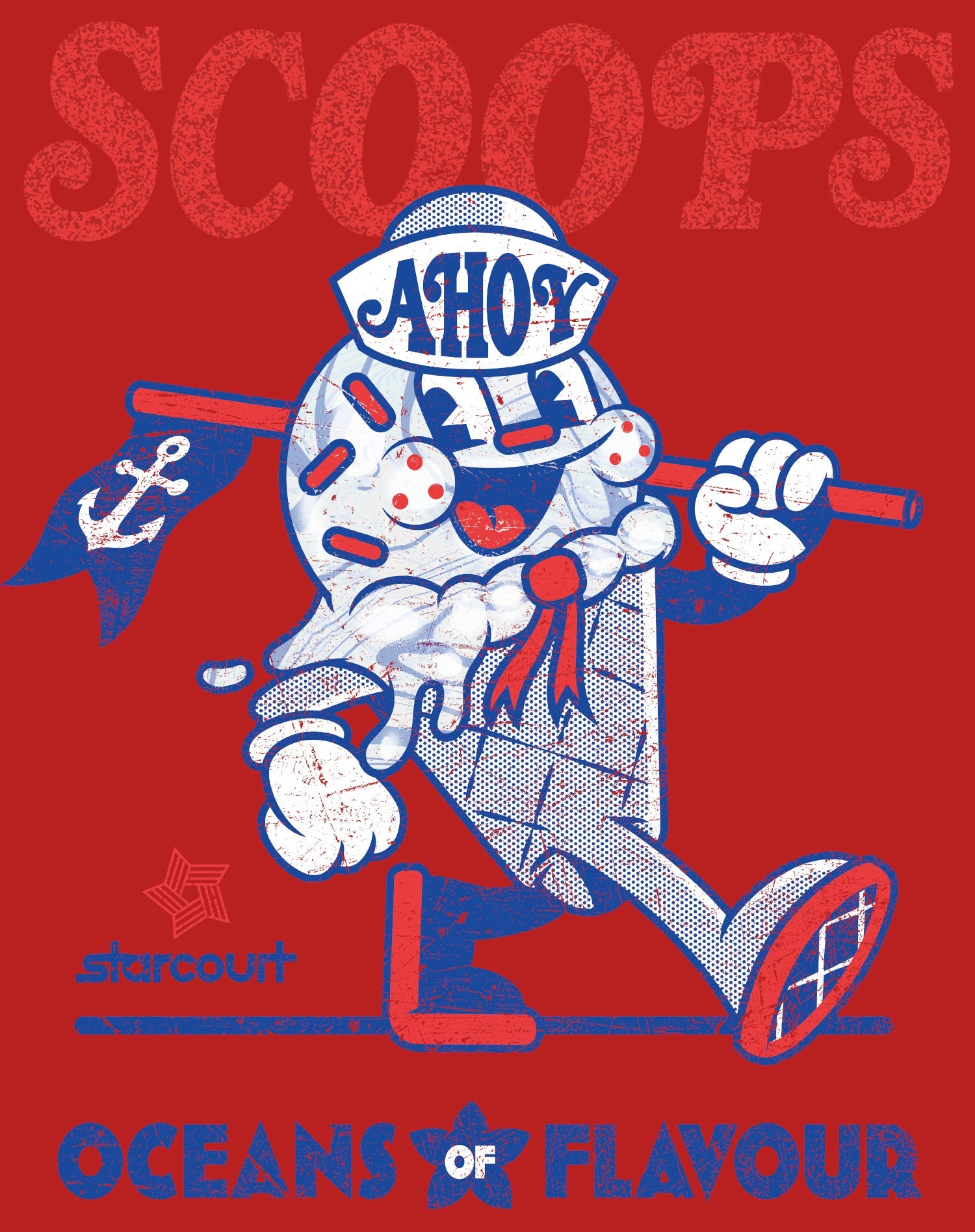 Stranger Things Scoops Ahoy Ice Cream Mascot Starcourt Retro Official Women's SKINNY FIT T-Shirt