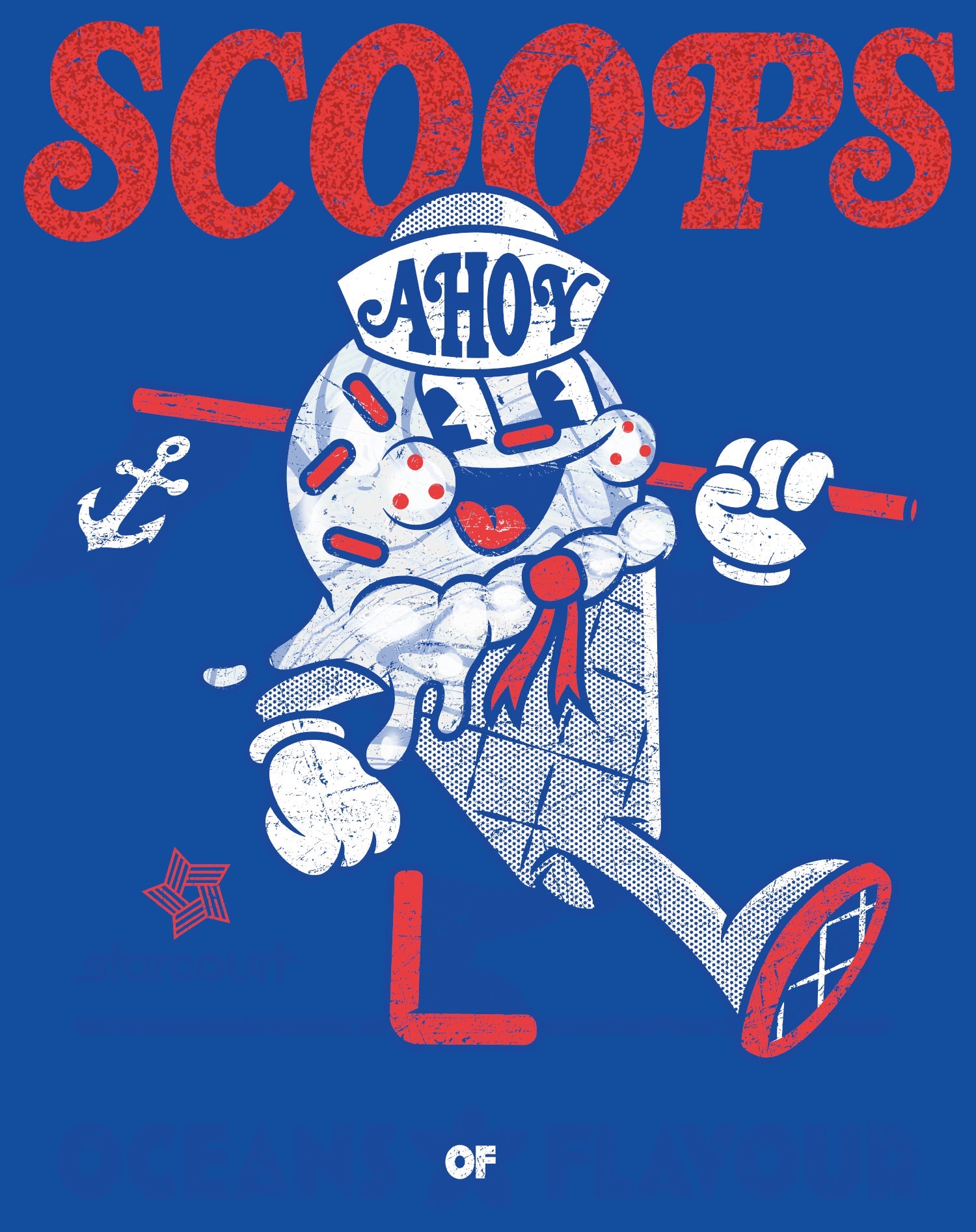 Stranger Things Scoops Ahoy Ice Cream Mascot Starcourt Retro Official Women's SKINNY FIT T-Shirt