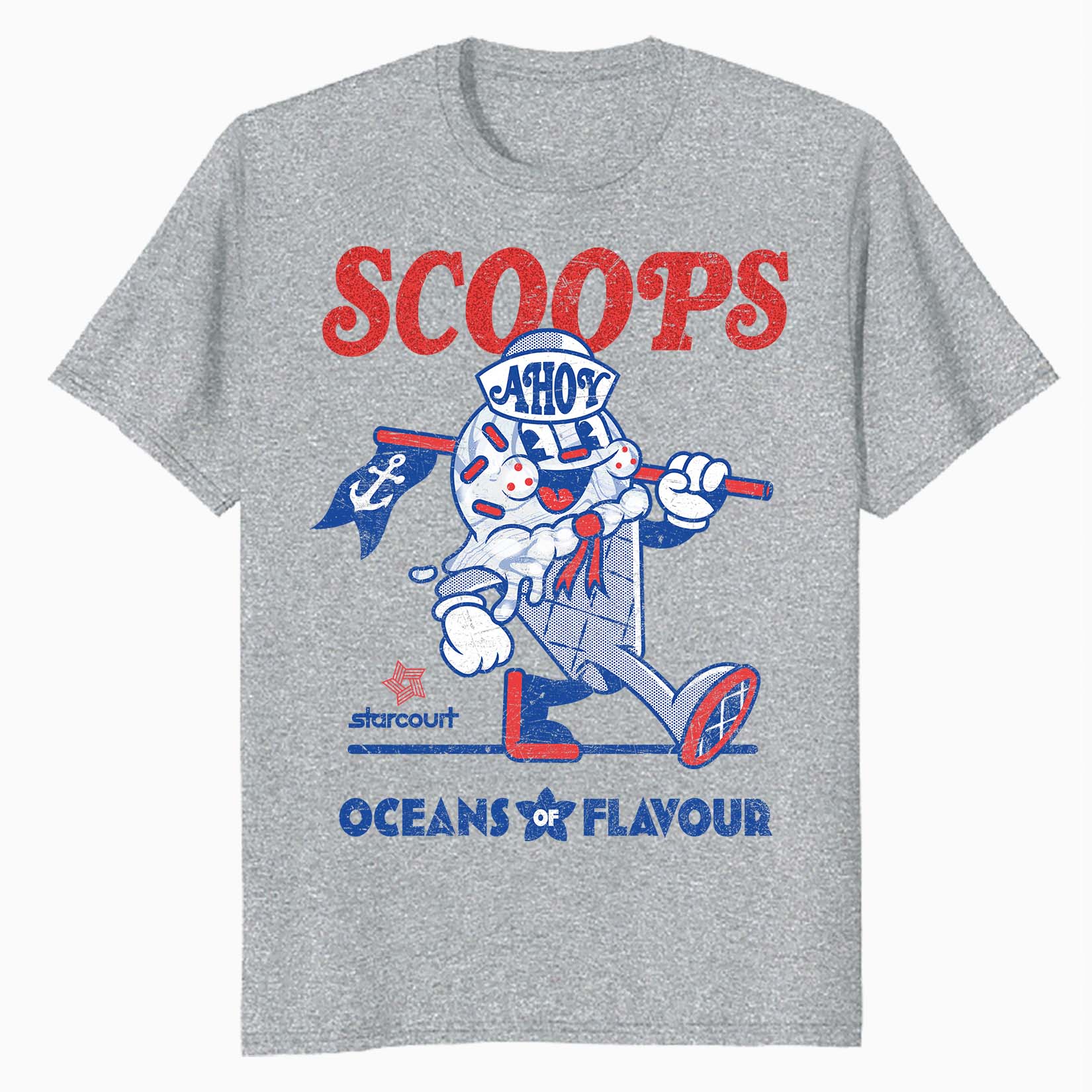Stranger Things Scoops Ahoy Ice Cream Mascot Starcourt Retro Official Men's T-Shirt