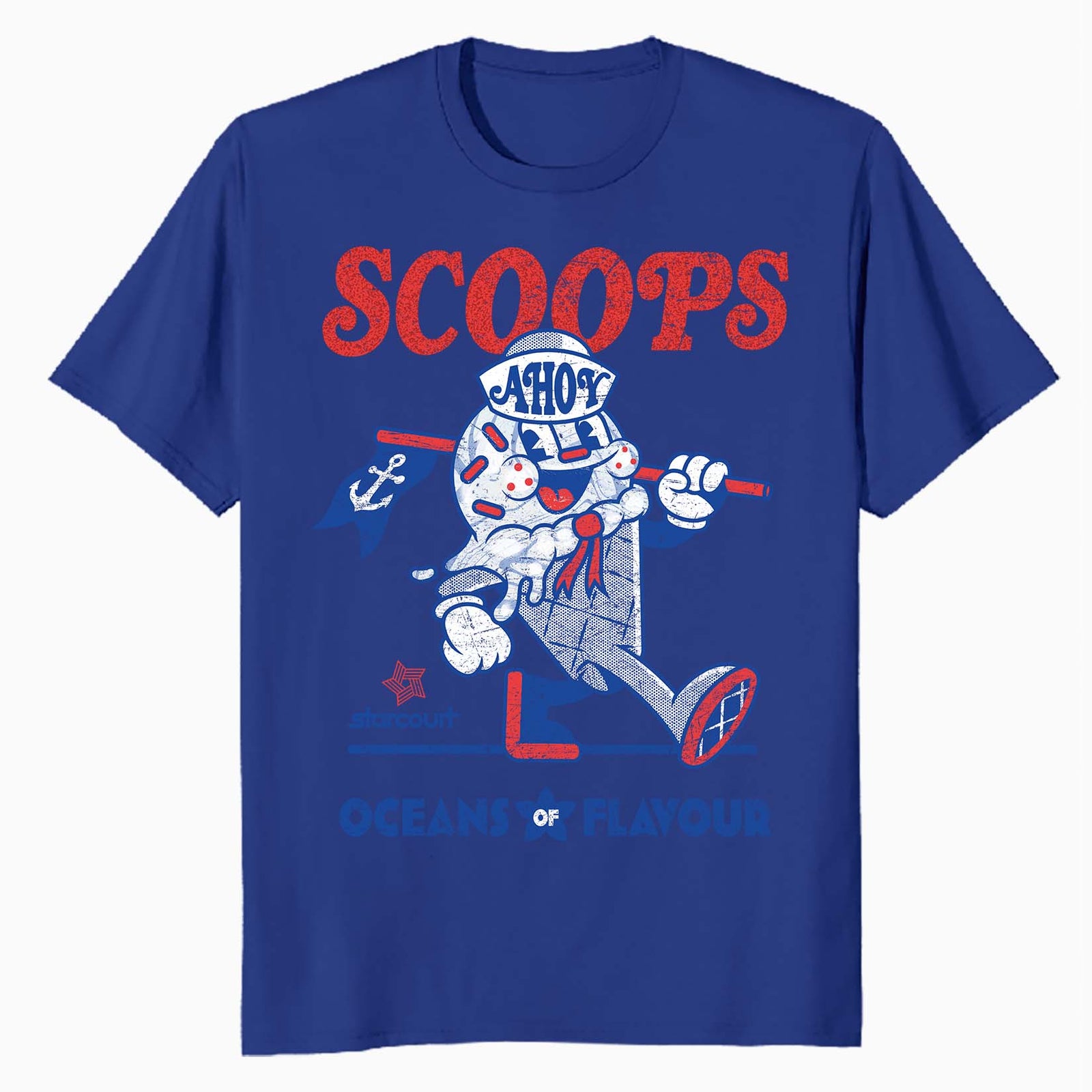 Stranger Things Scoops Ahoy Ice Cream Mascot Starcourt Retro Official Men's T-Shirt