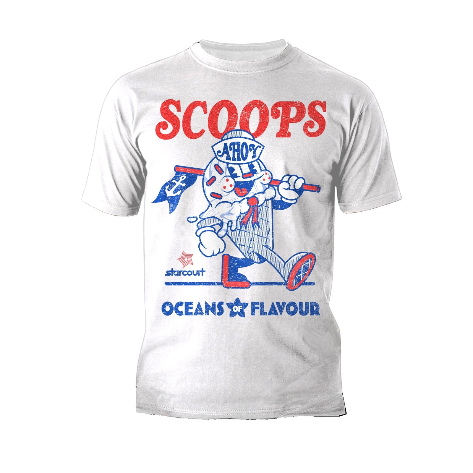Stranger Things Scoops Ahoy Ice Cream Mascot Starcourt Retro Official Men's T-Shirt