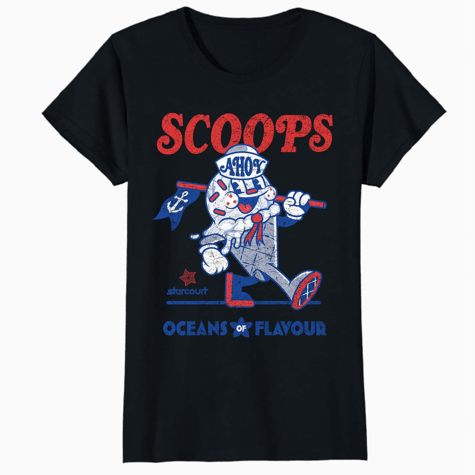 Stranger Things Scoops Ahoy Ice Cream Mascot Starcourt Retro Official Women's SKINNY FIT T-Shirt