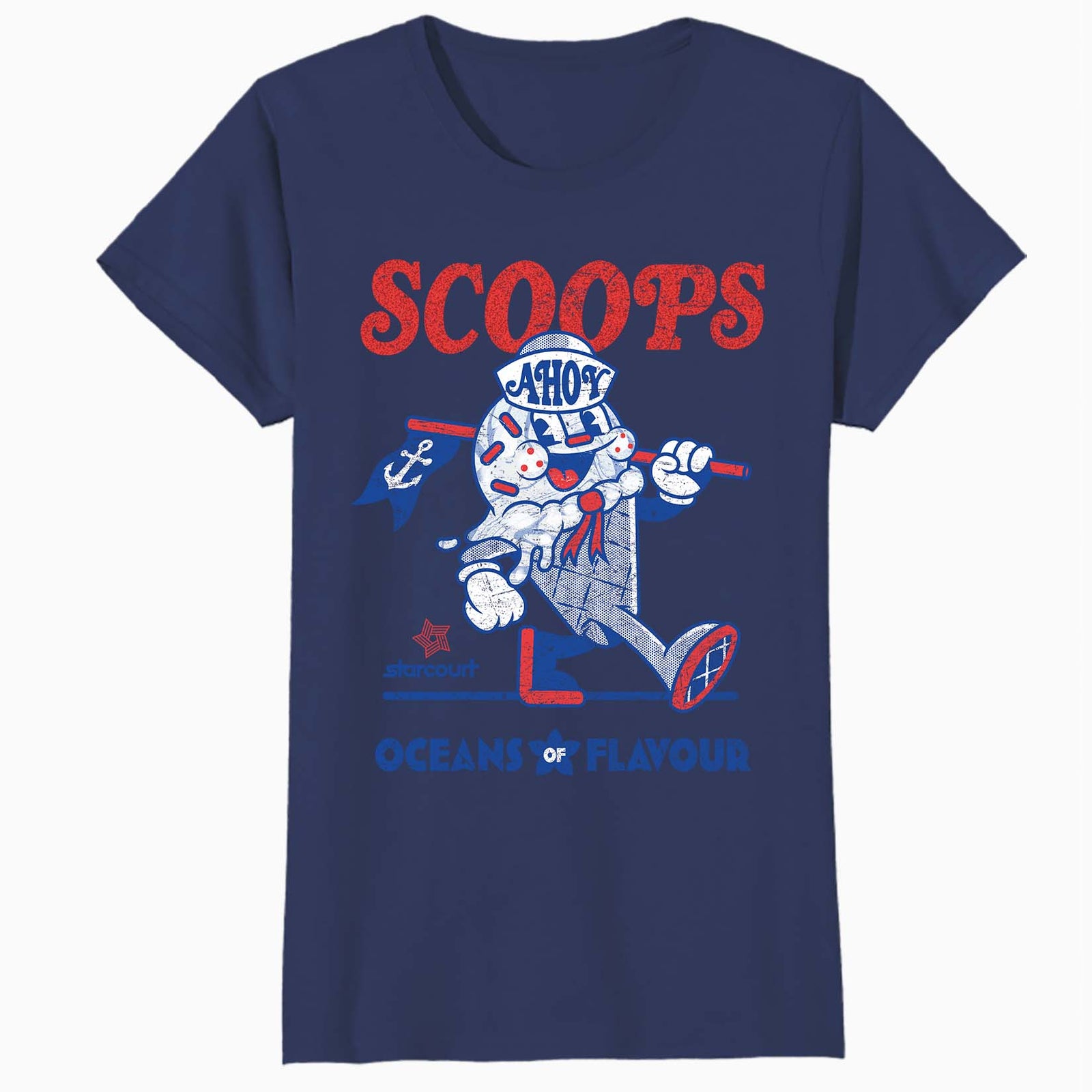 Stranger Things Scoops Ahoy Ice Cream Mascot Starcourt Retro Official Women's SKINNY FIT T-Shirt
