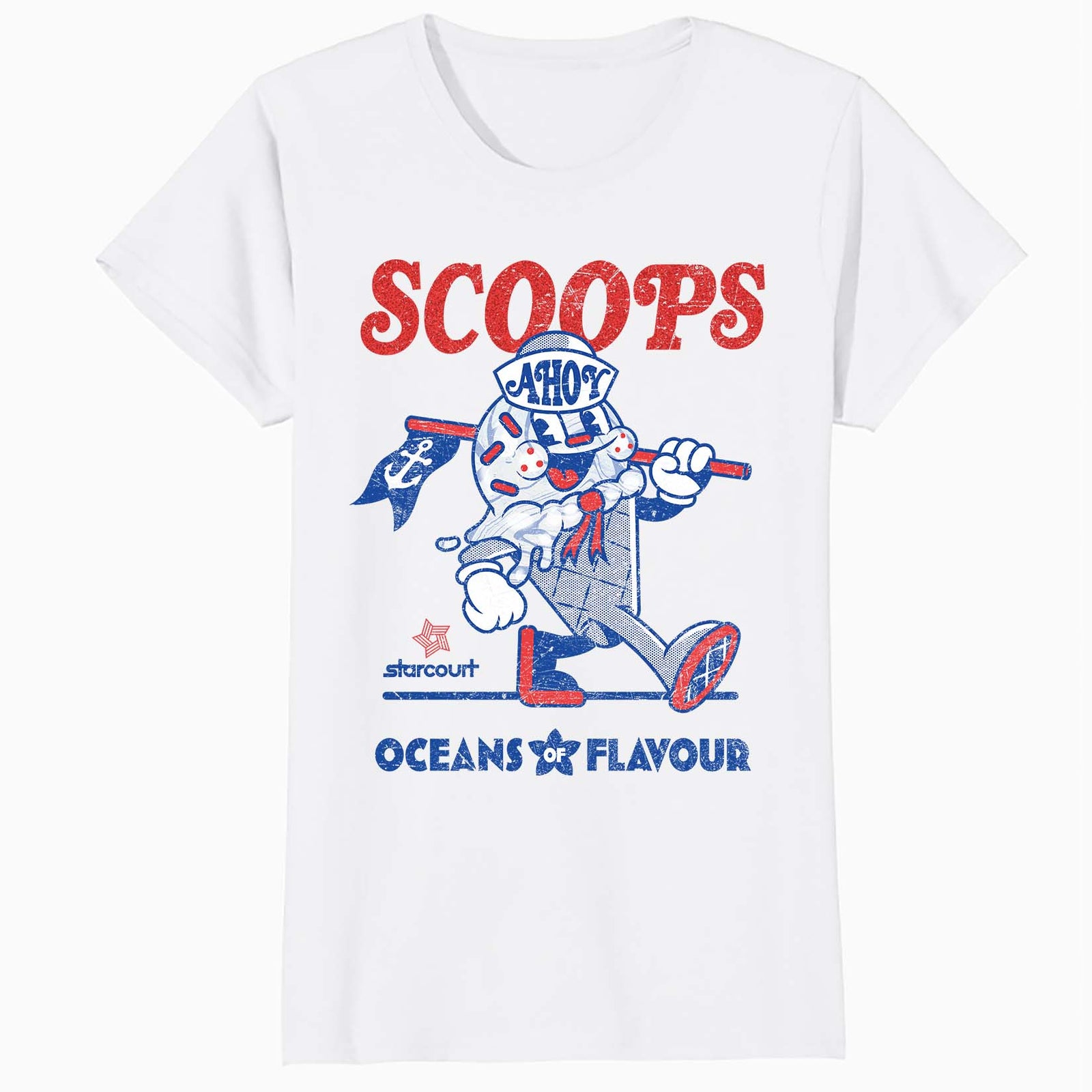 Stranger Things Scoops Ahoy Ice Cream Mascot Starcourt Retro Official Women's SKINNY FIT T-Shirt