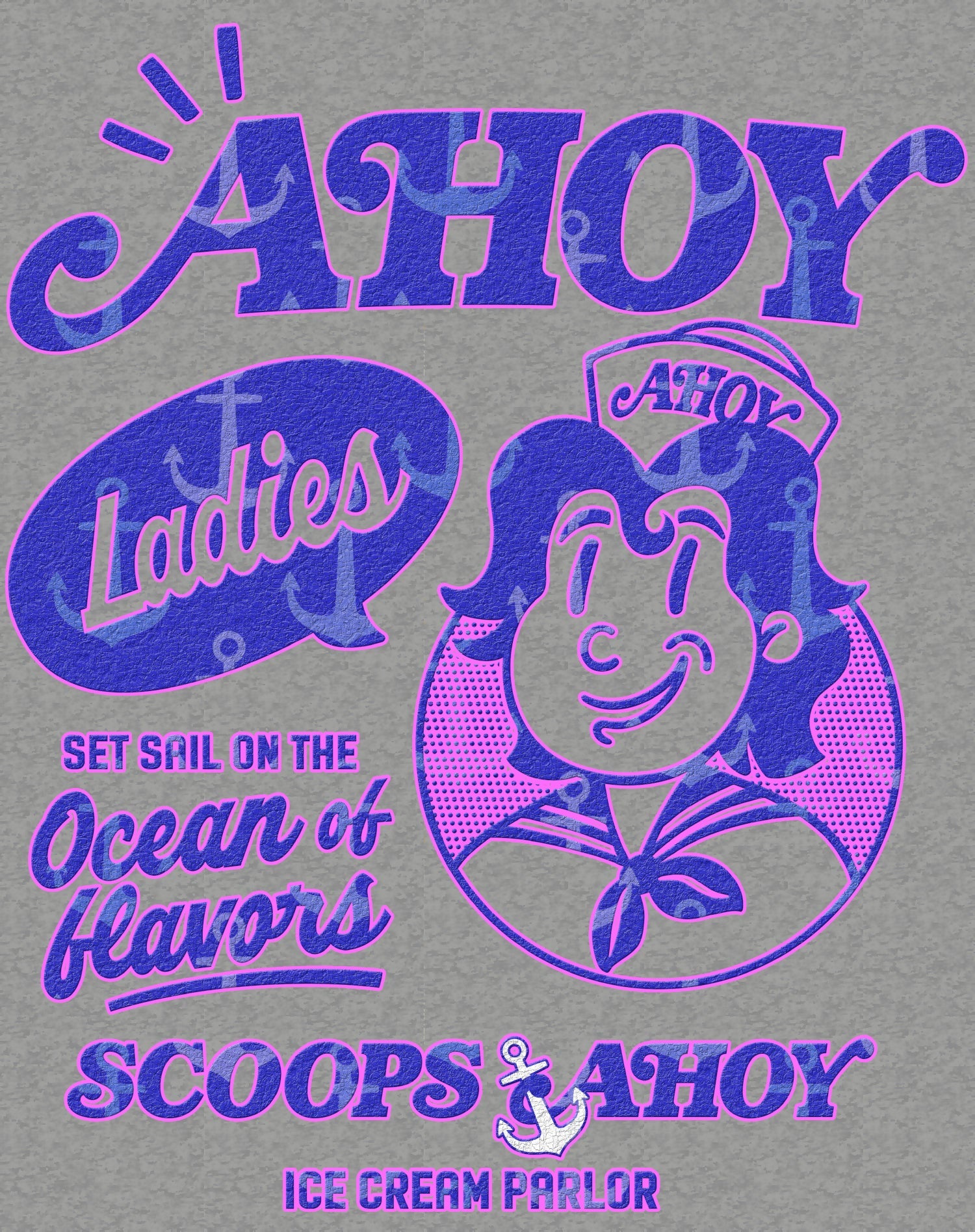 Stranger Things Scoops Ahoy Ice Cream Sail Retro 80s Vintage Official Women's SKINNY FIT T-Shirt