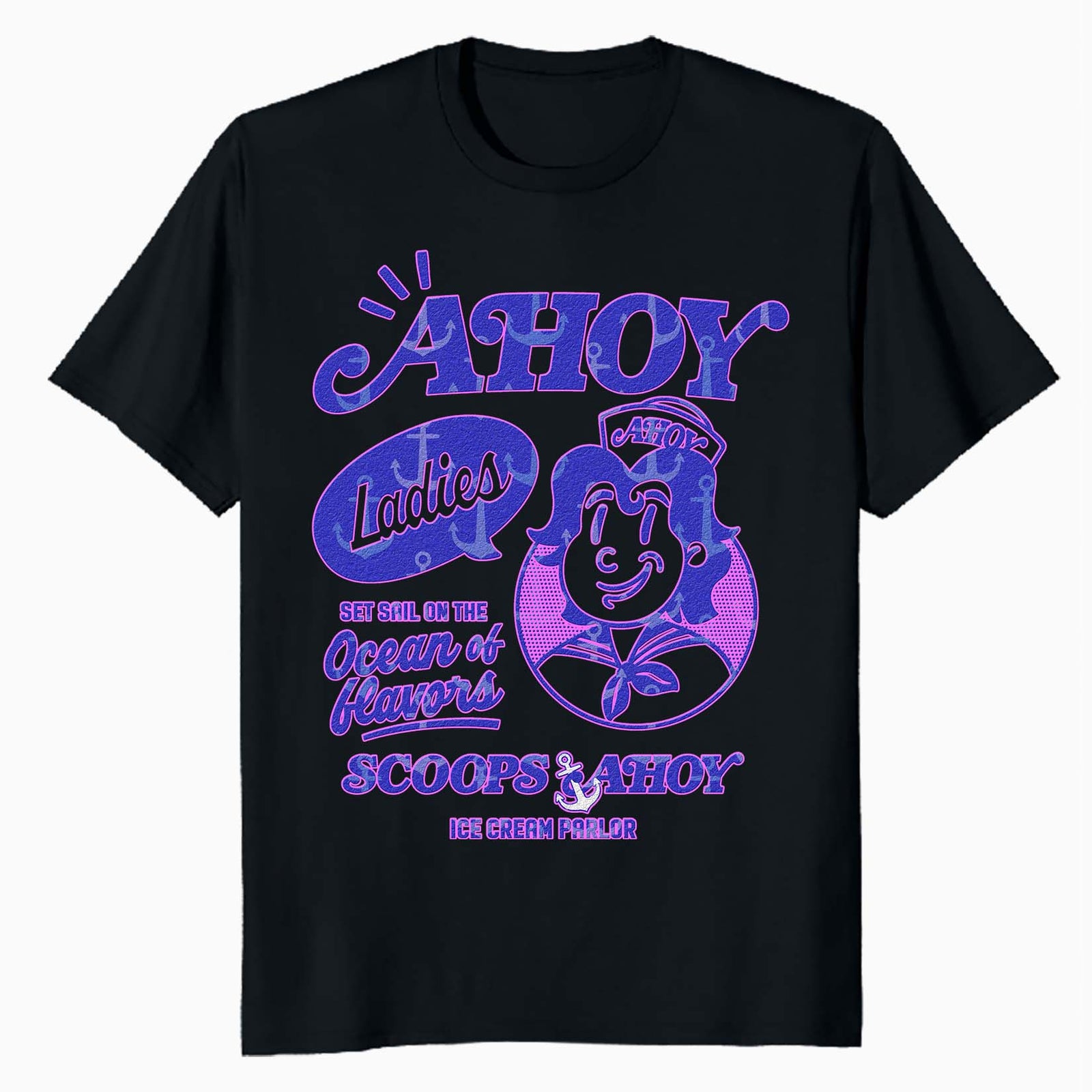 Stranger Things Scoops Ahoy Ice Cream Sail Retro 80s Vintage Official Men's T-Shirt