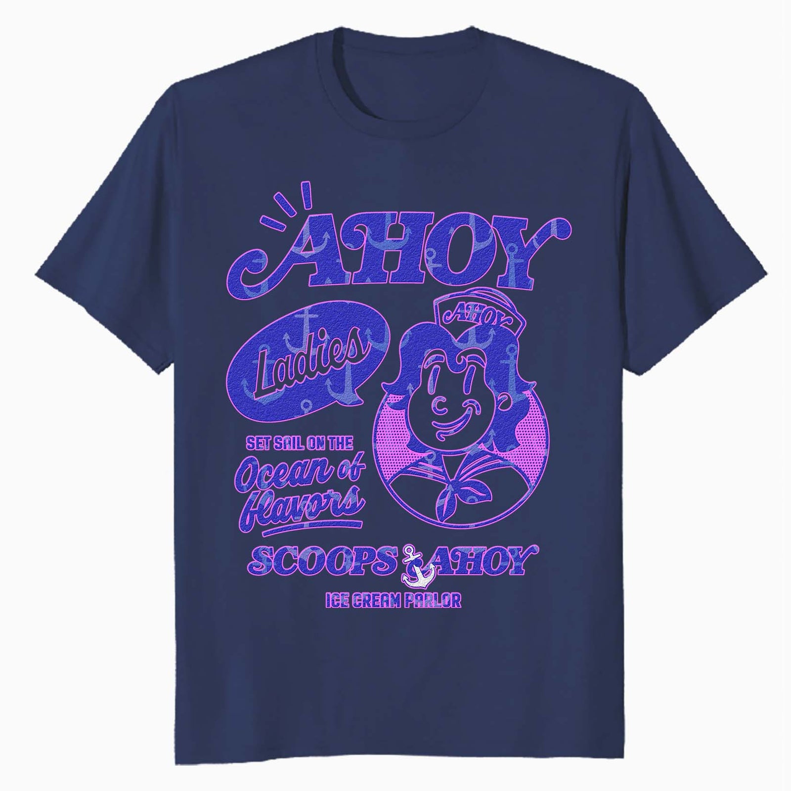 Stranger Things Scoops Ahoy Ice Cream Sail Retro 80s Vintage Official Men's T-Shirt