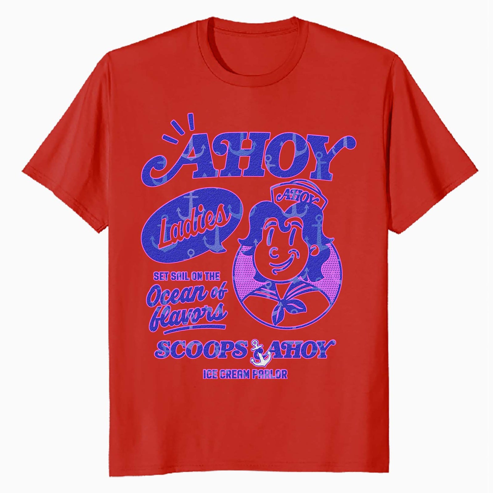 Stranger Things Scoops Ahoy Ice Cream Sail Retro 80s Vintage Official Men's T-Shirt