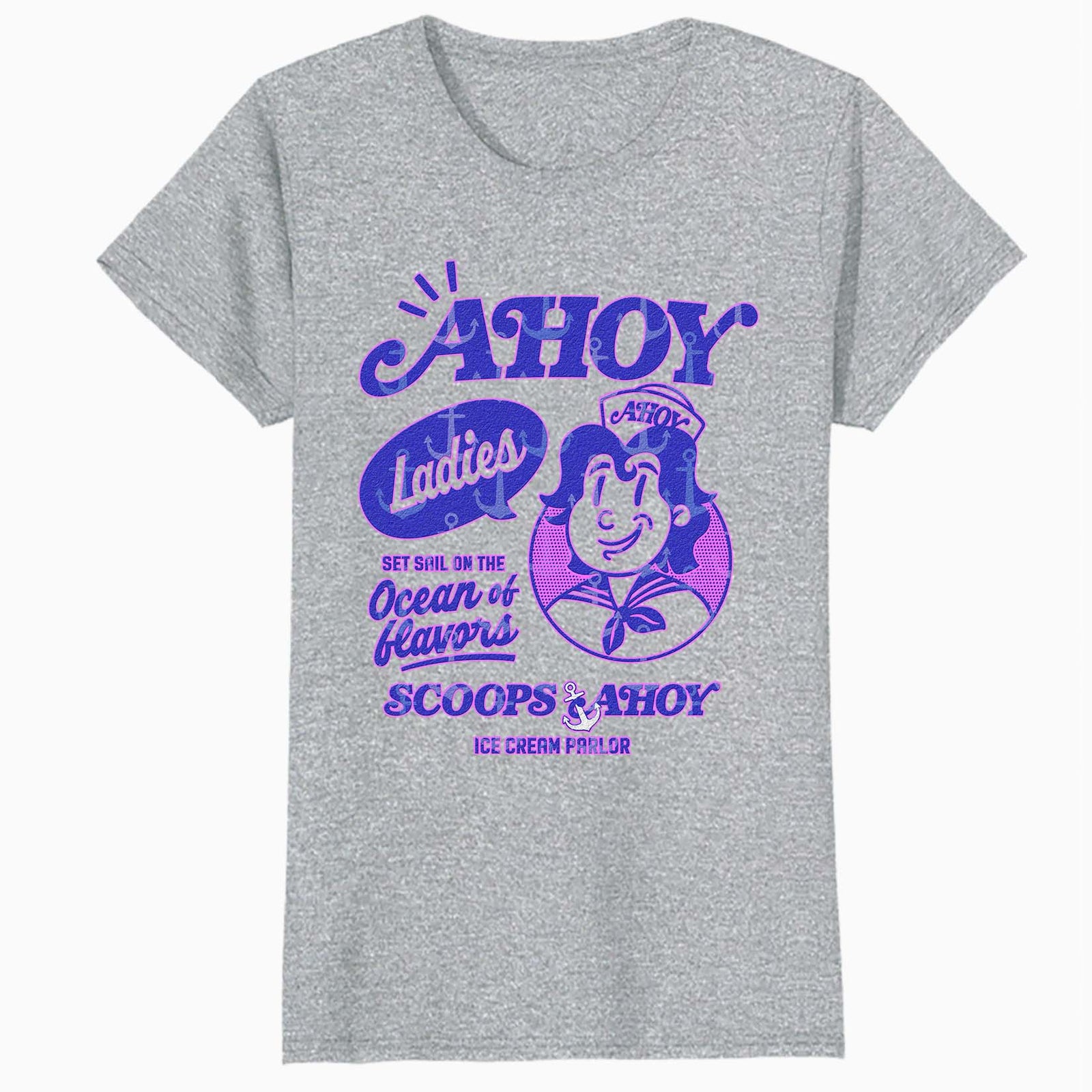 Stranger Things Scoops Ahoy Ice Cream Sail Retro 80s Vintage Official Women's SKINNY FIT T-Shirt