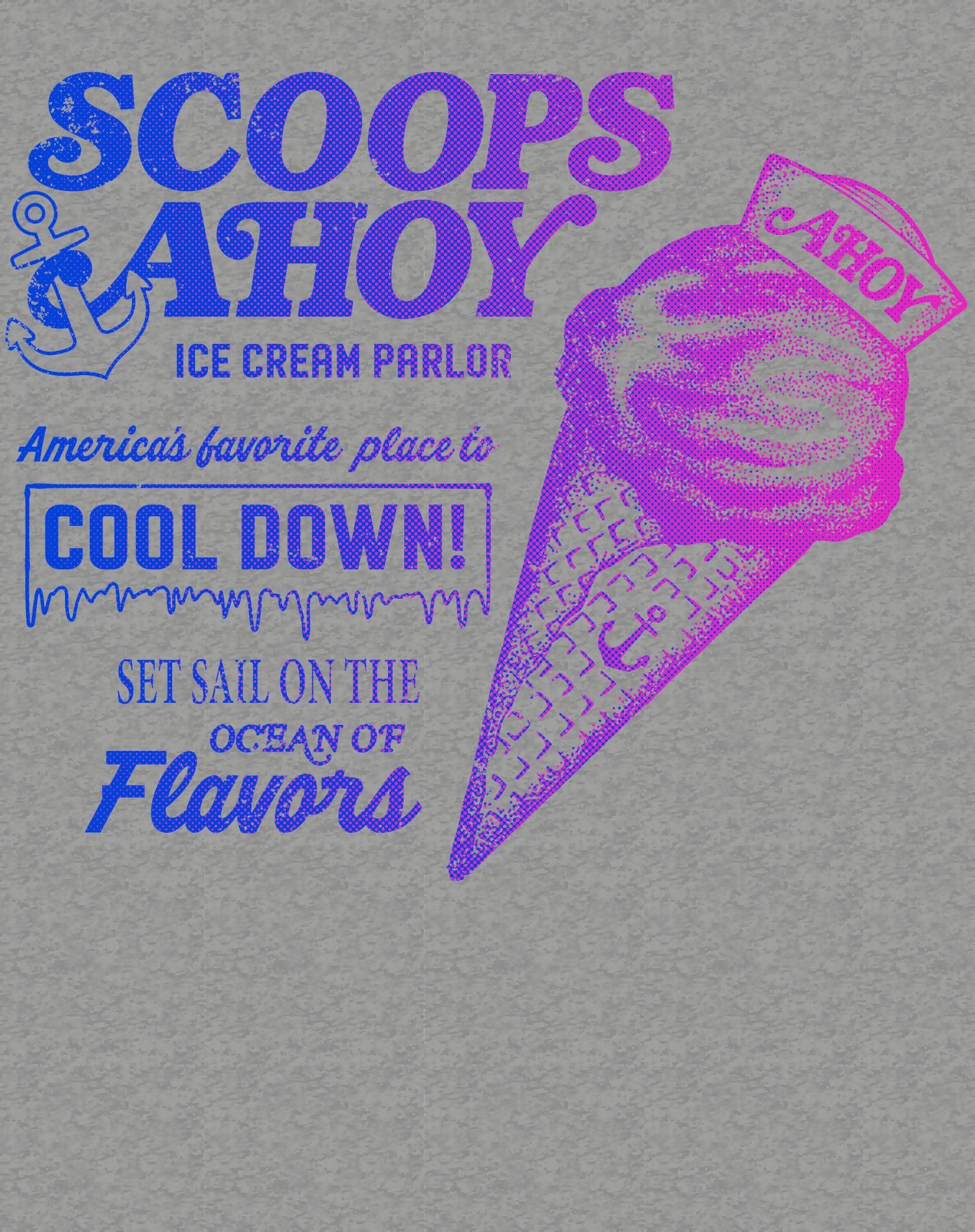 Stranger Things Scoops Ahoy Meme Cool Down Ice Cream Vintage Official Women's SKINNY FIT T-Shirt