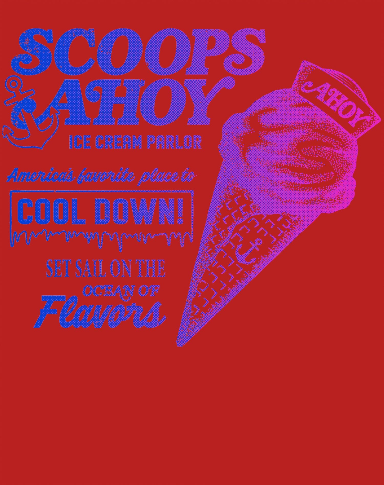 Stranger Things Scoops Ahoy Meme Cool Down Ice Cream Vintage Official Women's SKINNY FIT T-Shirt