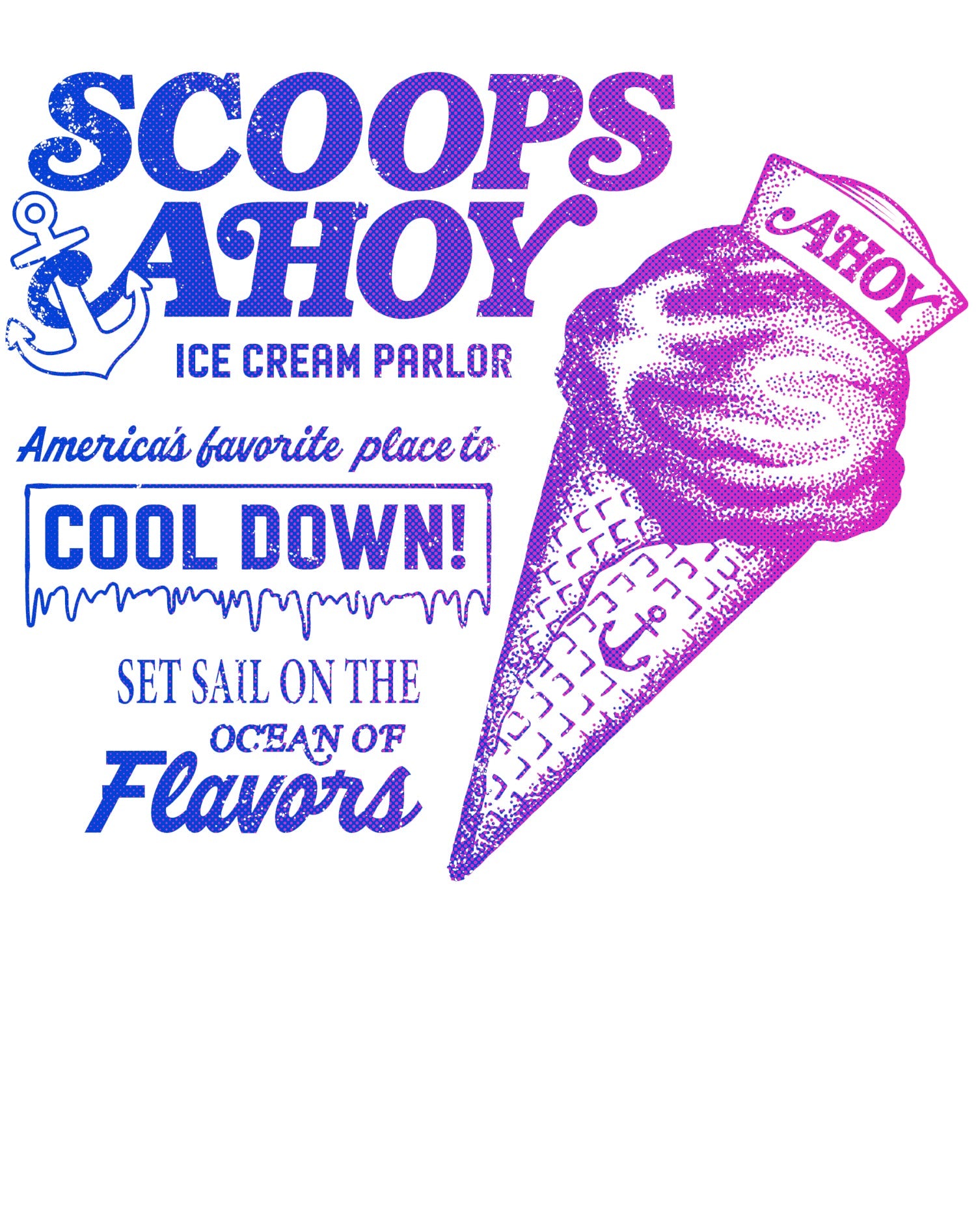Stranger Things Scoops Ahoy Meme Cool Down Ice Cream Vintage Official Men's T-Shirt