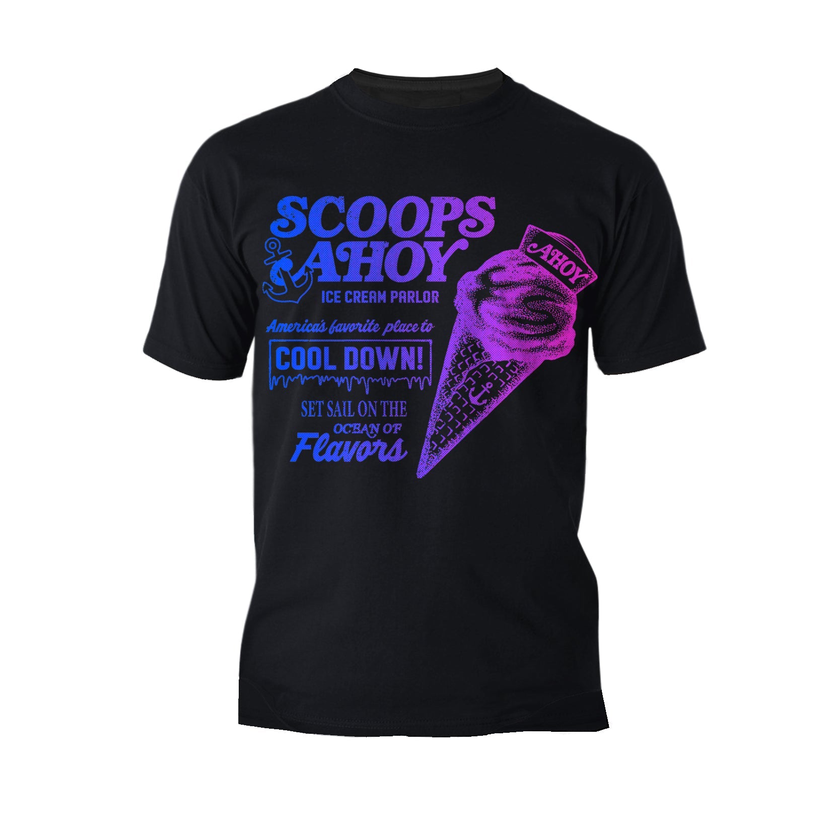 Stranger Things Scoops Ahoy Meme Cool Down Ice Cream Vintage Official Men's T-Shirt