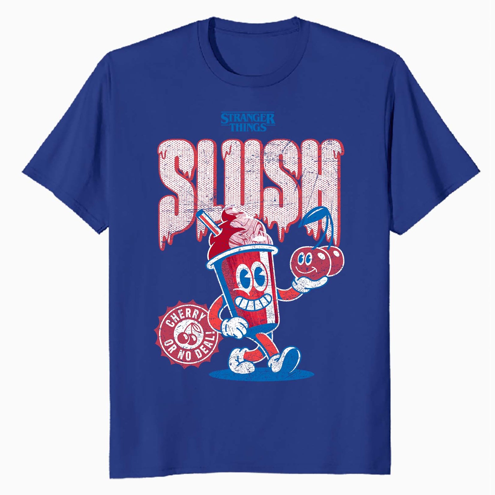 Stranger Things Scoops Ahoy Promo Slush Cherry Vintage 80s Official Men's T-Shirt