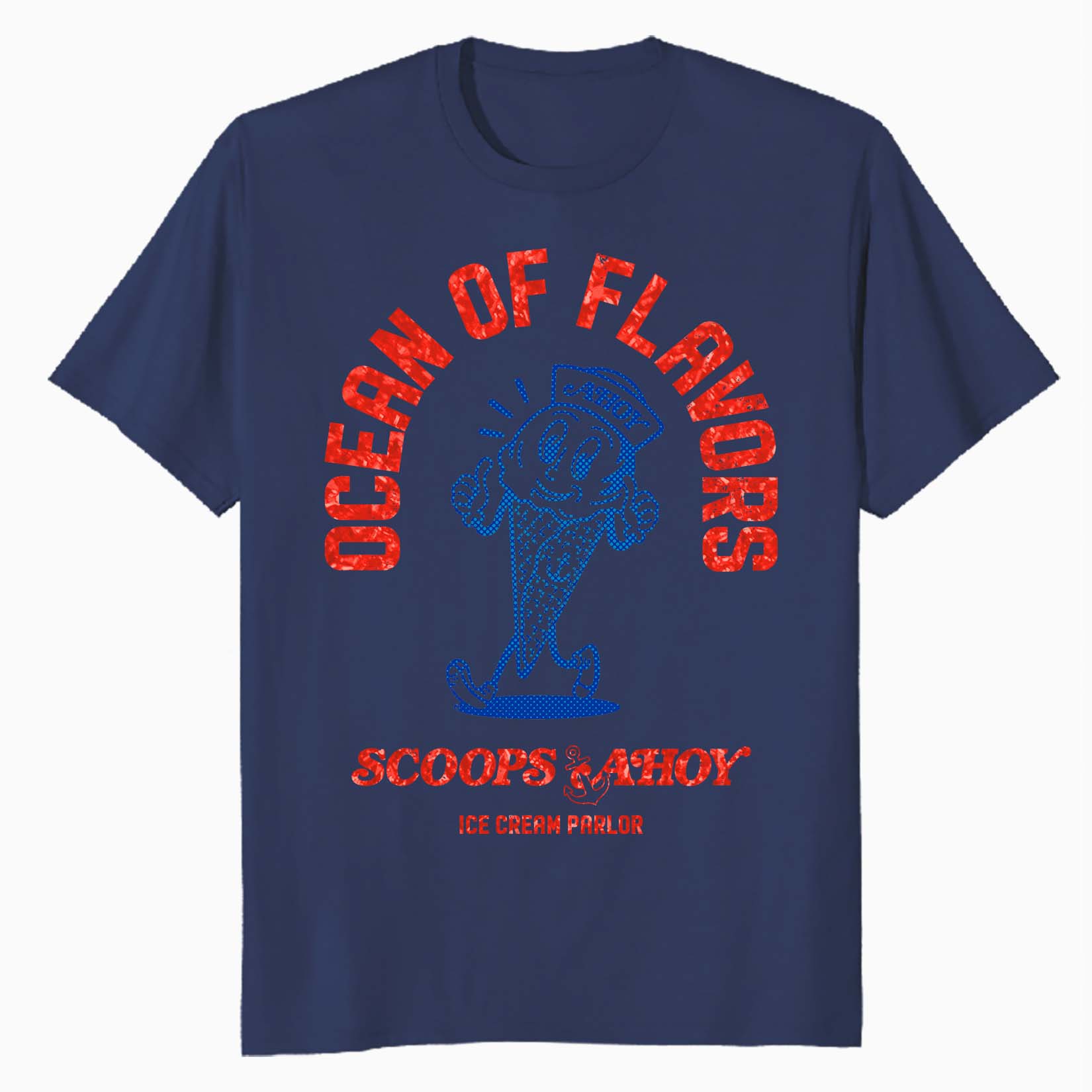 Stranger Things Scoops Ahoy Starcourt Ice Cream Flavor Retro Official Men's T-Shirt