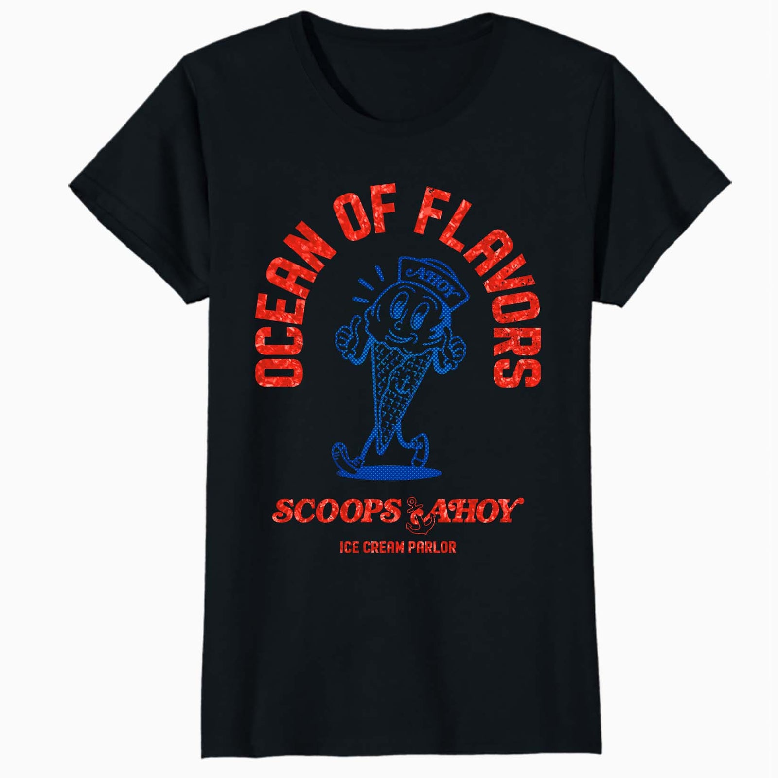 Stranger Things Scoops Ahoy Starcourt Ice Cream Flavor Retro Official Women's SKINNY FIT T-Shirt