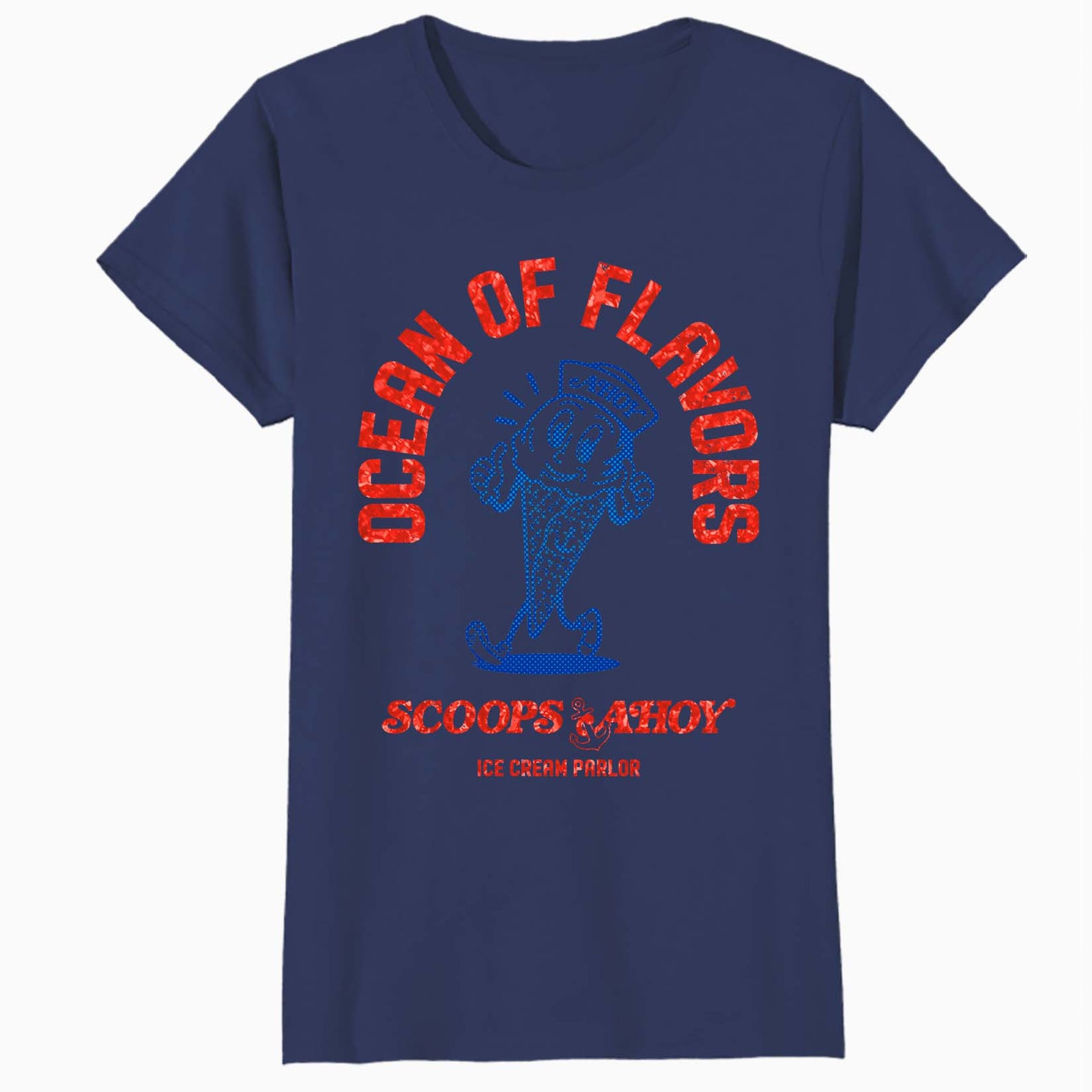 Stranger Things Scoops Ahoy Starcourt Ice Cream Flavor Retro Official Women's SKINNY FIT T-Shirt