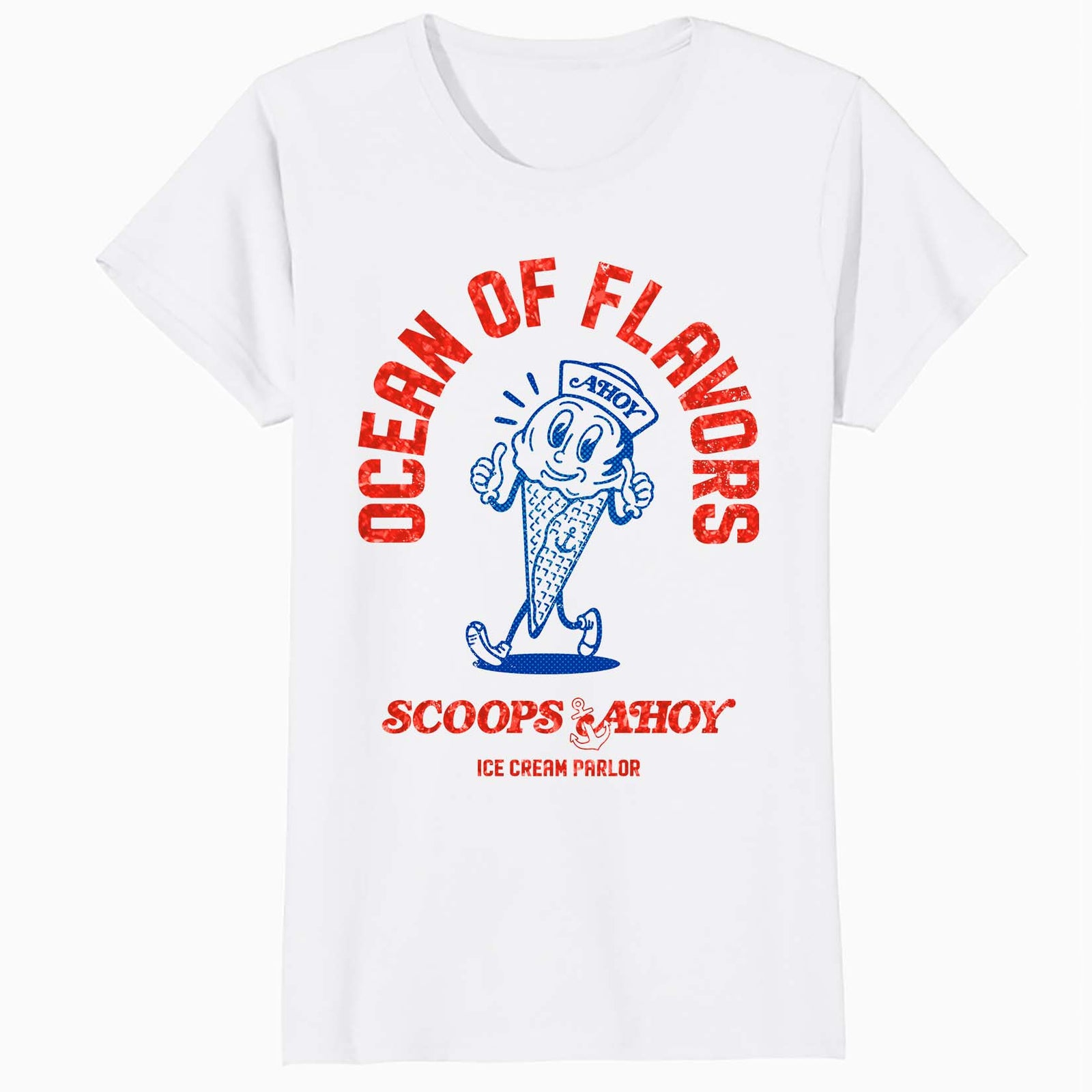Stranger Things Scoops Ahoy Starcourt Ice Cream Flavor Retro Official Women's SKINNY FIT T-Shirt