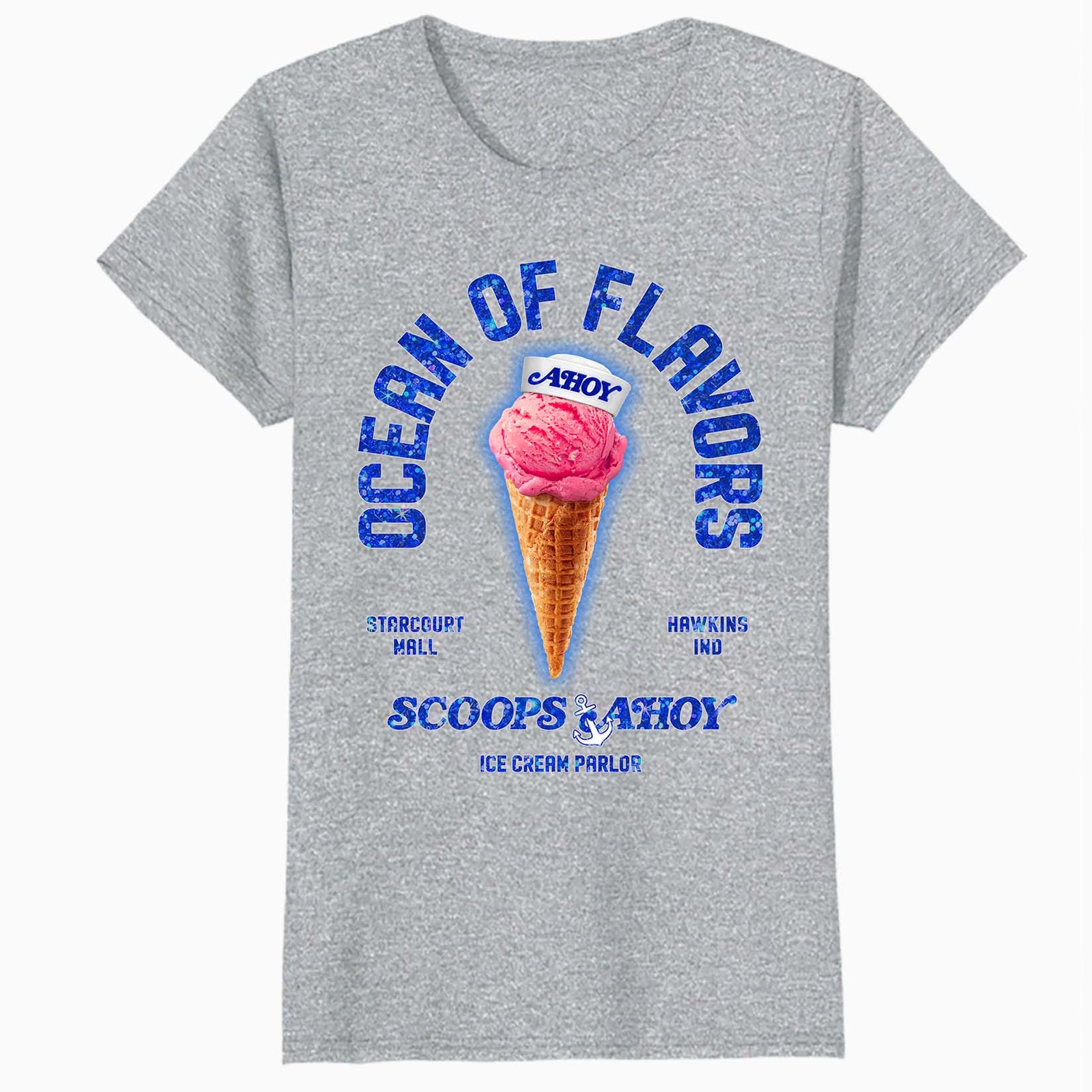 Stranger Things Scoops Ahoy Starcourt Mall Hawkins Ice Cream Official Women's SKINNY FIT T-Shirt