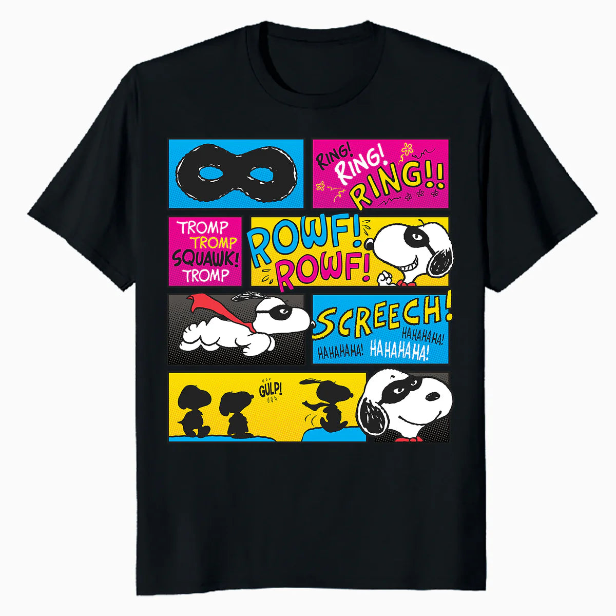 Peanuts Snoopy Masked Marvel Comic Strip Fun Super Hero Rescue Dog Official Men's T-Shirt