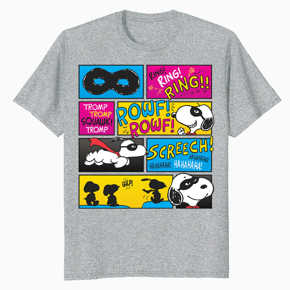 Peanuts Snoopy Masked Marvel Comic Strip Fun Super Hero Rescue Dog Official Men's T-Shirt