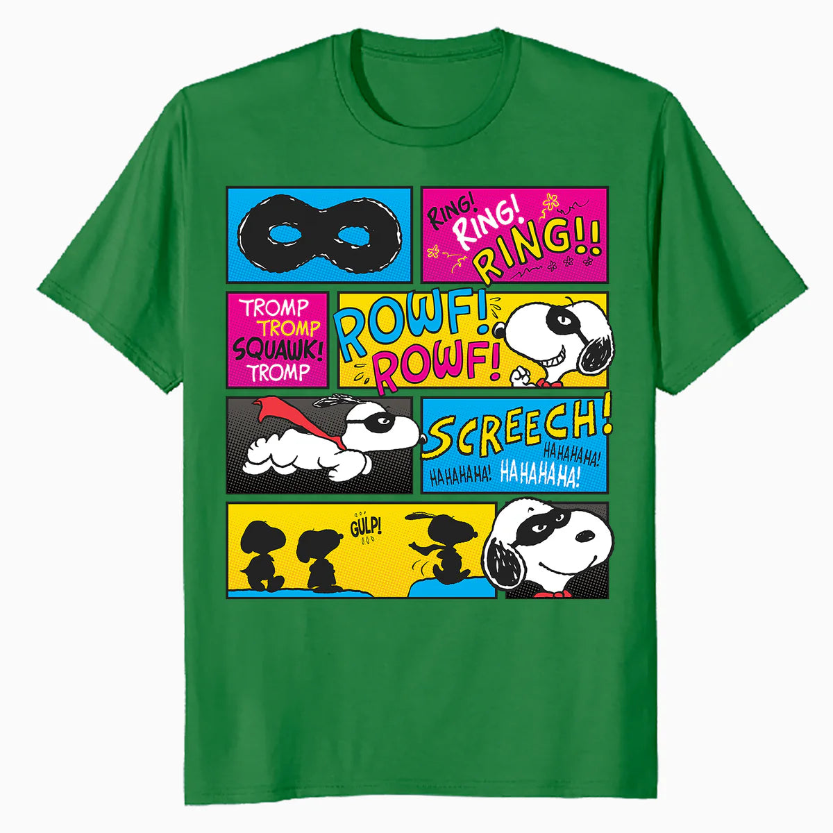 Peanuts Snoopy Masked Marvel Comic Strip Fun Super Hero Rescue Dog Official Men's T-Shirt