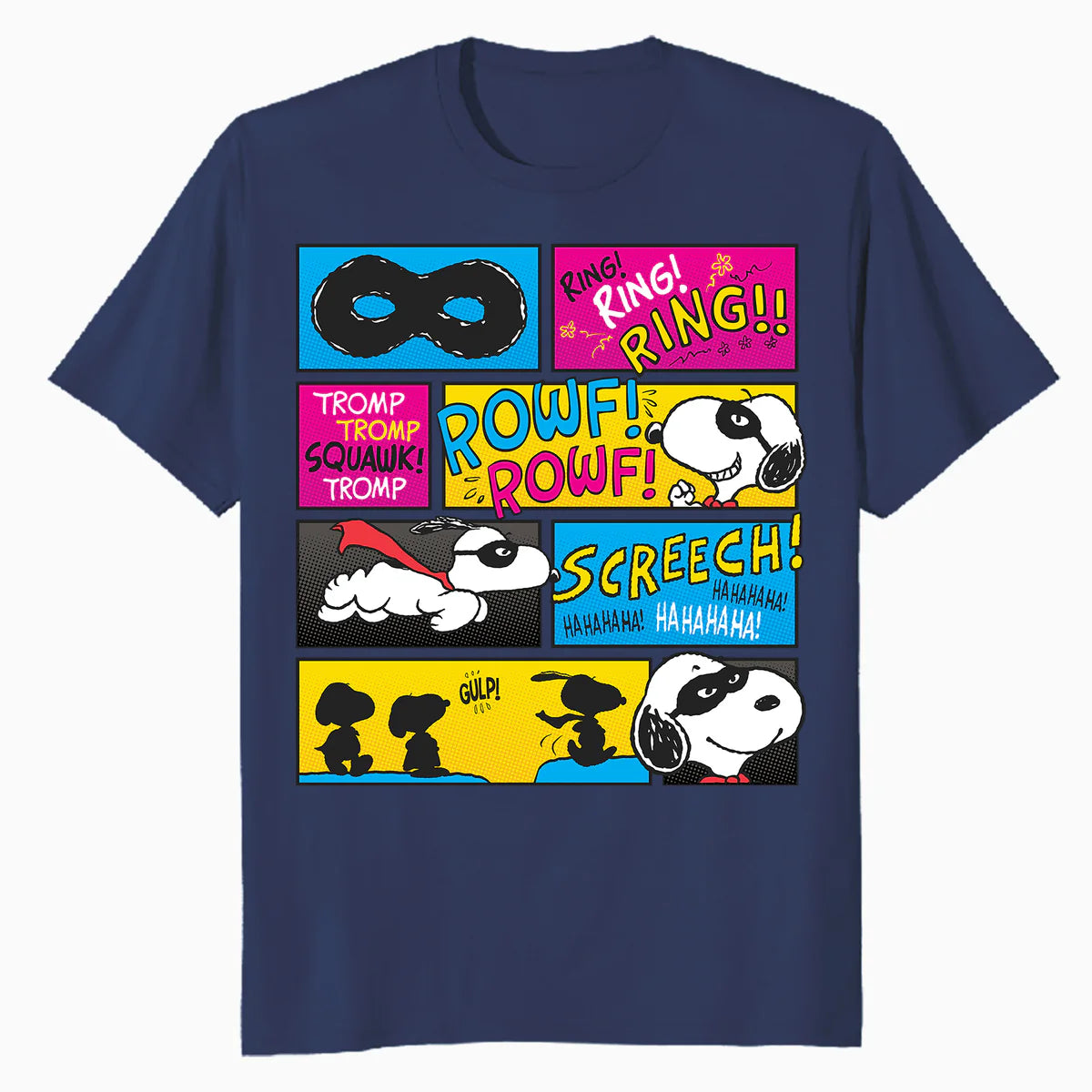 Peanuts Snoopy Masked Marvel Comic Strip Fun Super Hero Rescue Dog Official Men's T-Shirt