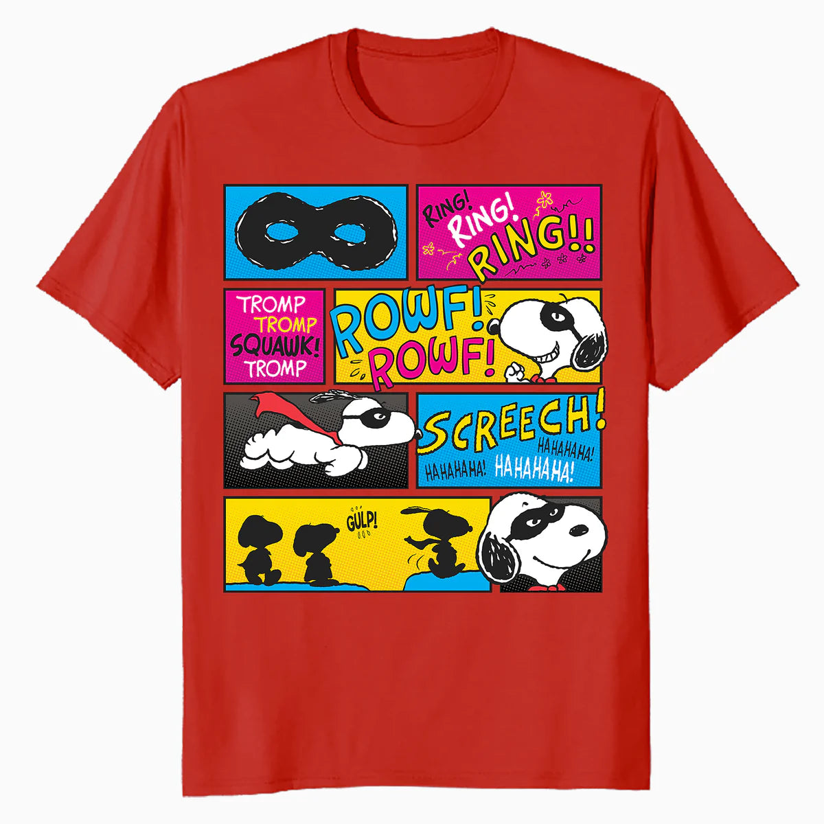 Peanuts Snoopy Masked Marvel Comic Strip Fun Super Hero Rescue Dog Official Men's T-Shirt