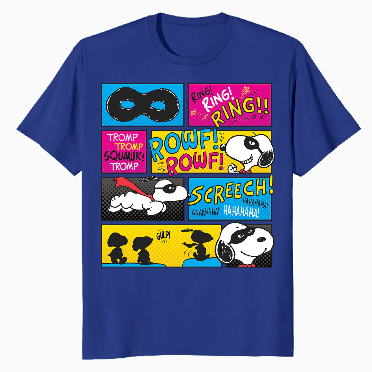 Peanuts Snoopy Masked Marvel Comic Strip Fun Super Hero Rescue Dog Official Men's T-Shirt