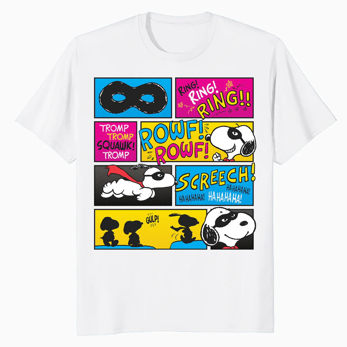 Peanuts Snoopy Masked Marvel Comic Strip Fun Super Hero Rescue Dog Official Men's T-Shirt