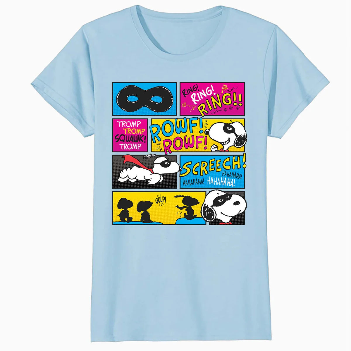 Peanuts Snoopy Masked Marvel Comic Strip Fun Super Hero Rescue Dog Official Women's SKINNY FIT T-Shirt