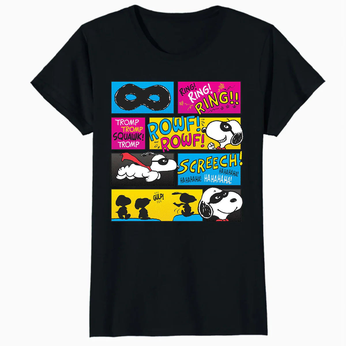 Peanuts Snoopy Masked Marvel Comic Strip Fun Super Hero Rescue Dog Official Women's SKINNY FIT T-Shirt
